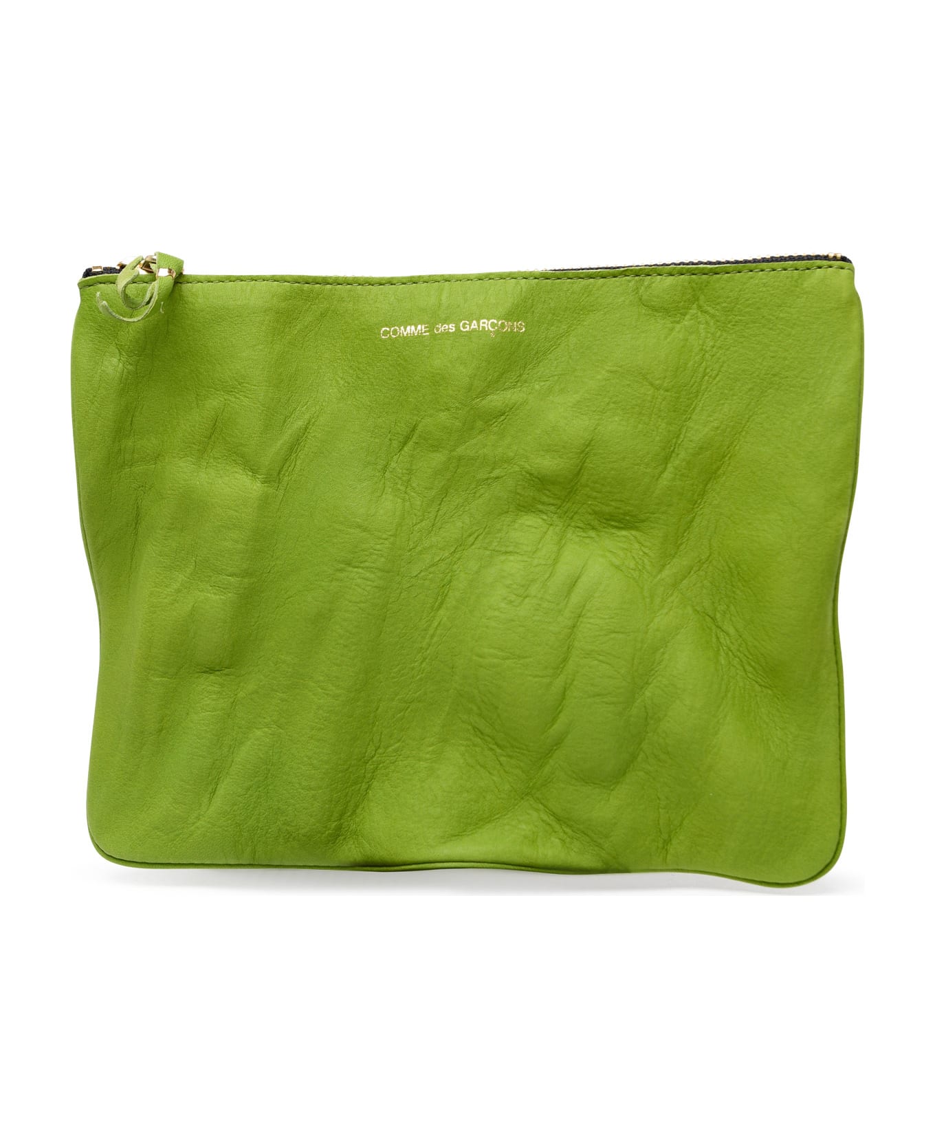 Comme des Garçons Wallet Green Leather Envelope - Green クラッチバッグ