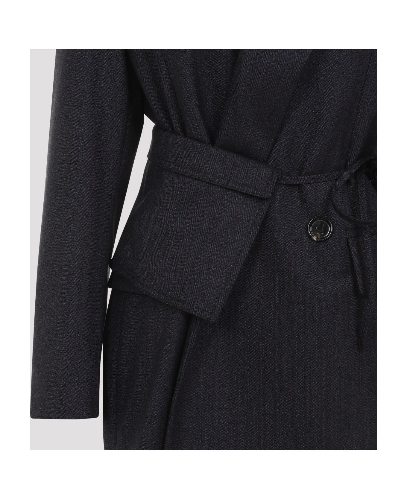 Bottega Veneta Stripe Wool Jacket - Blue