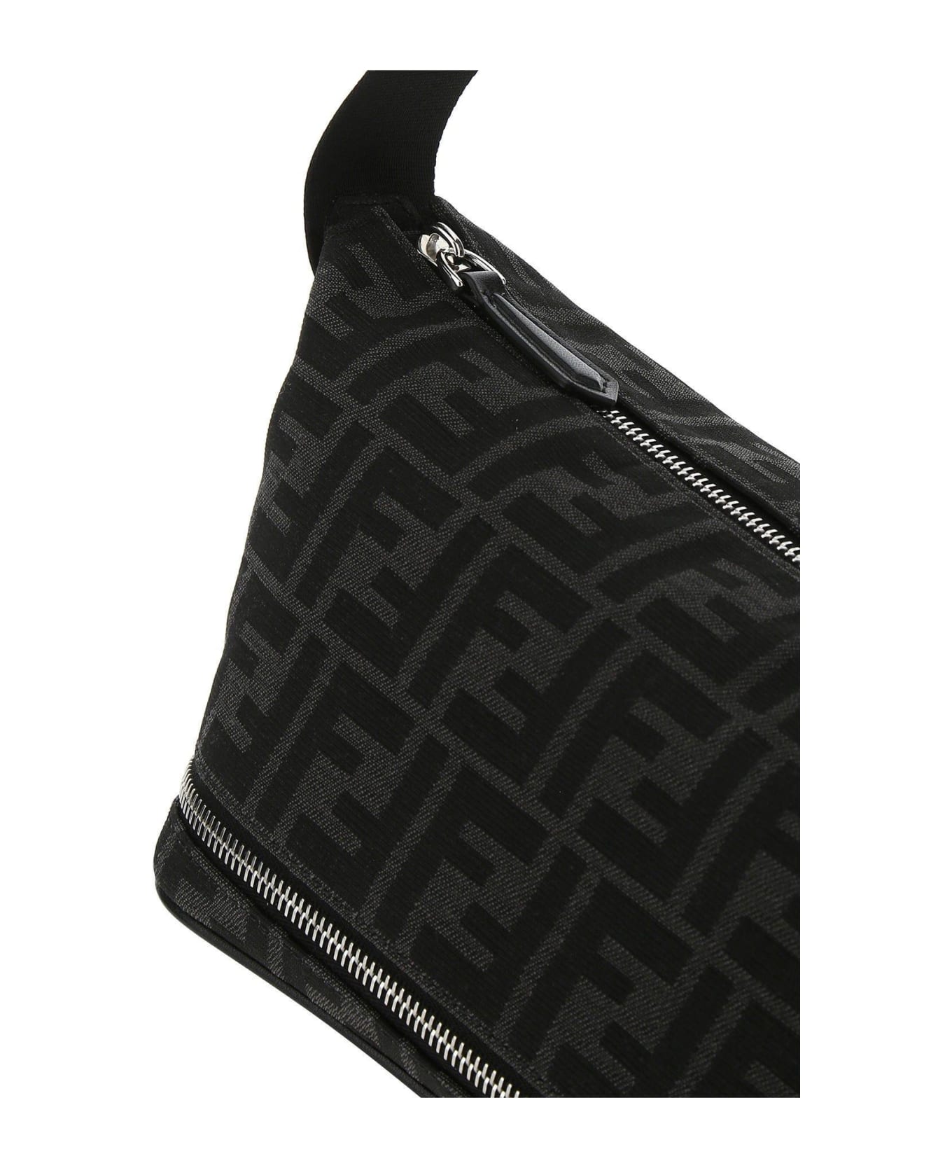 Fendi Embroidered Polyester Belt Bag - NERO
