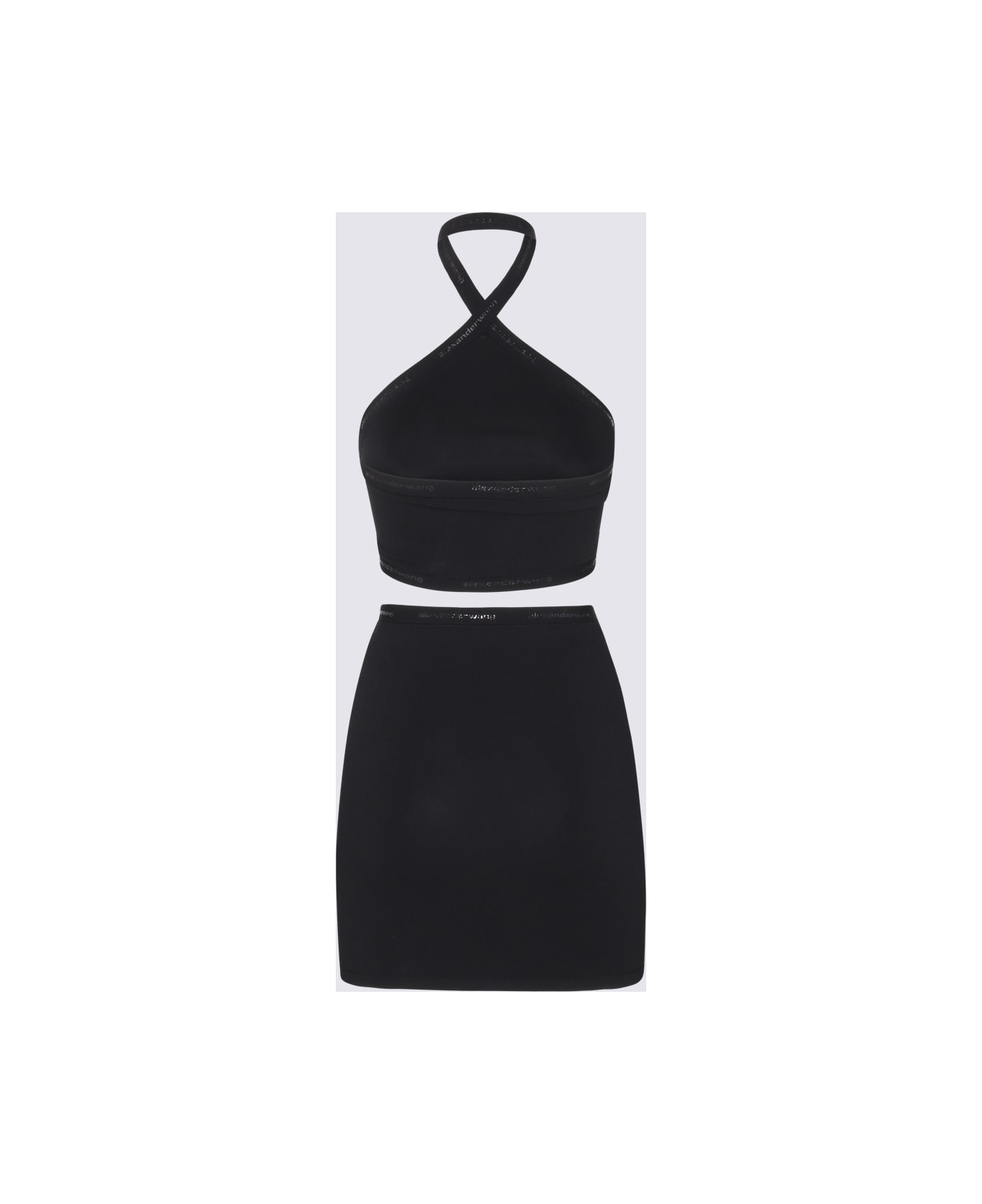 Alexander Wang Black Stretch Cut Out Mini Dress - Black
