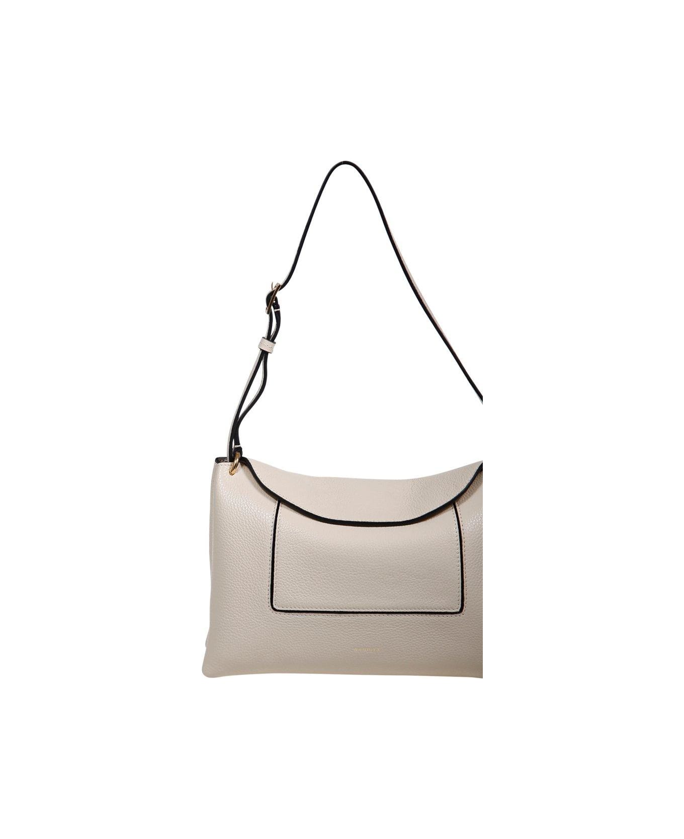 Wandler Penelope Logo Printed Shoulder Bag - Beige