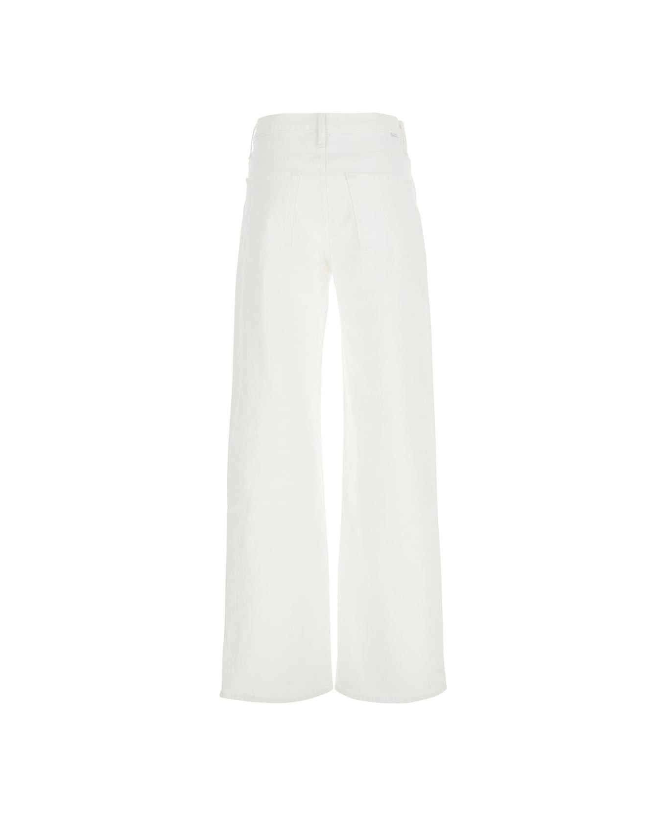 Mother 
the Dodger Sneak
 White Five Pocket Jeans In Cotton Woman - White