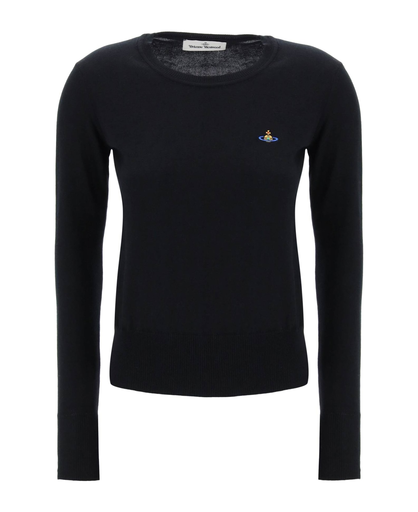 Vivienne Westwood Embroidered Logo Pullover - BLACK (Black) ニットウェア