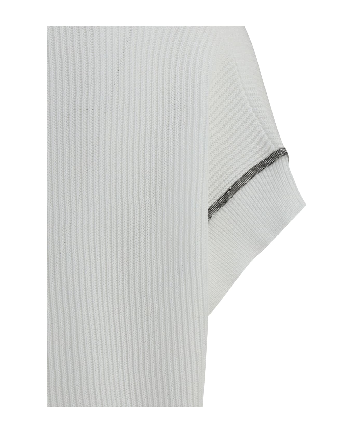 Brunello Cucinelli Short-sleeve Sweater - White