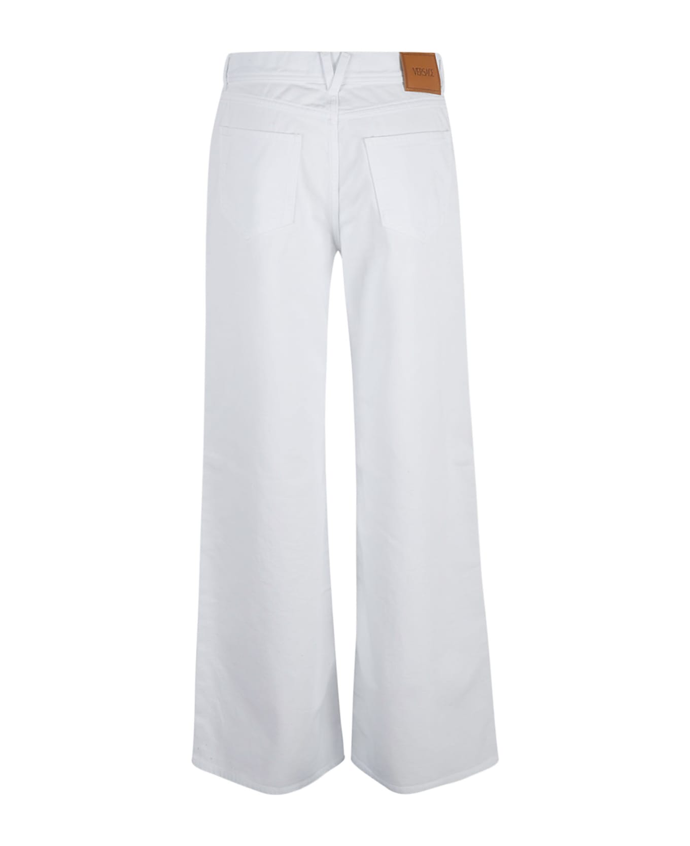 Versace Straight Buttoned Trousers - White