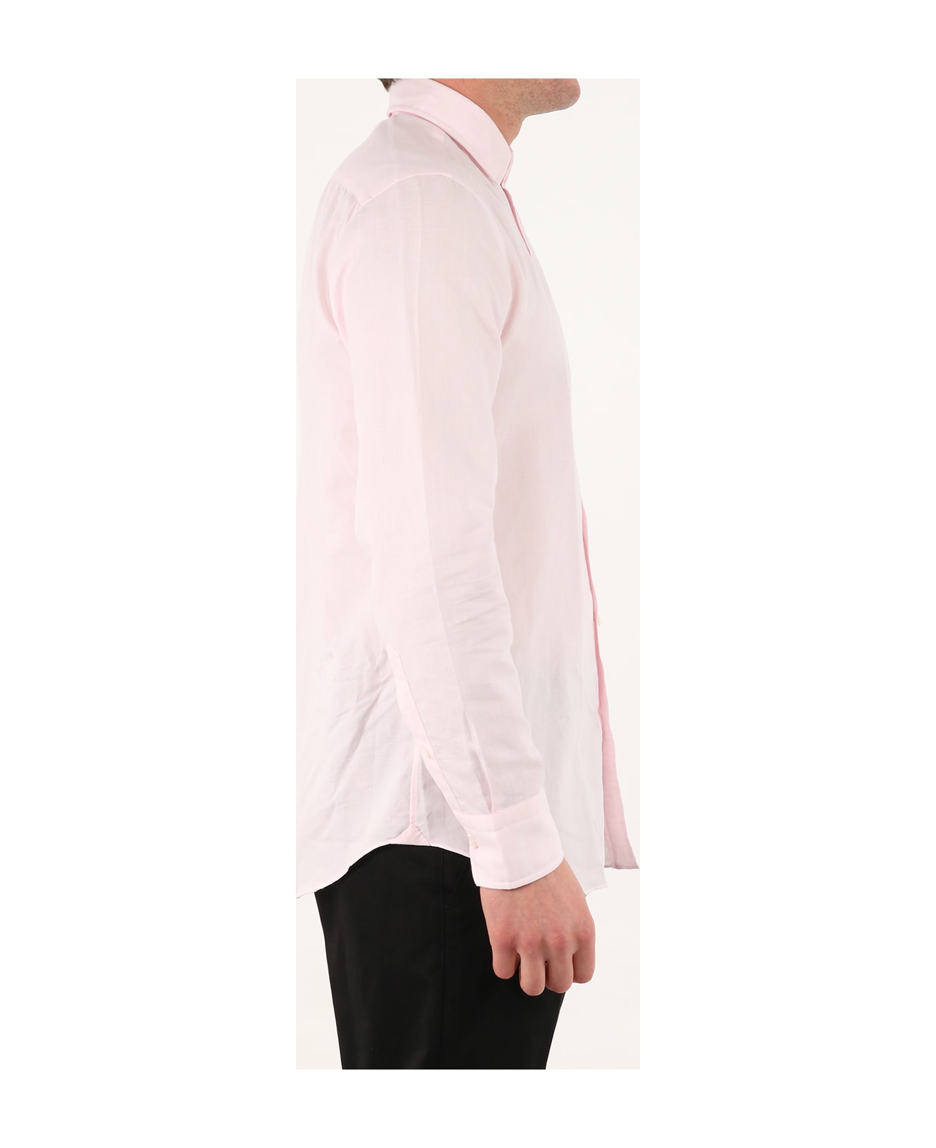 Salvatore Piccolo Pink Shirt With Open Collar - PINK シャツ