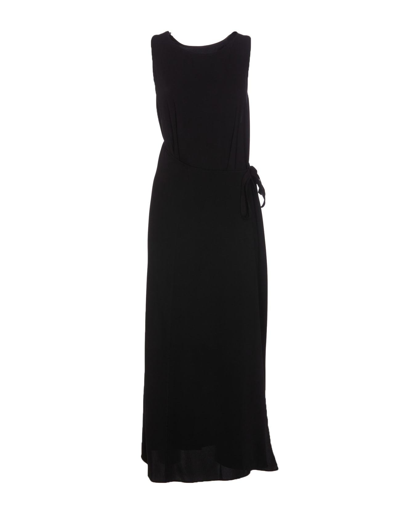MM6 Maison Margiela Belted Sleeveless Maxi Dress - Black