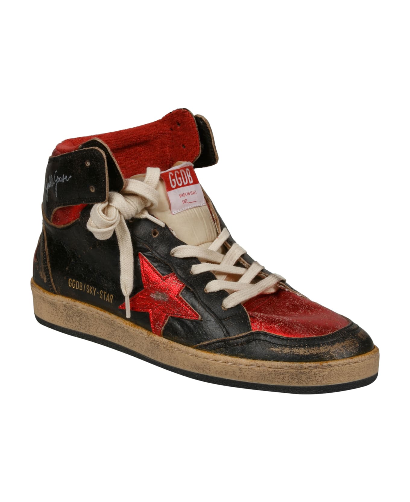 Golden Goose Sky Star Sneakers - Black/Red