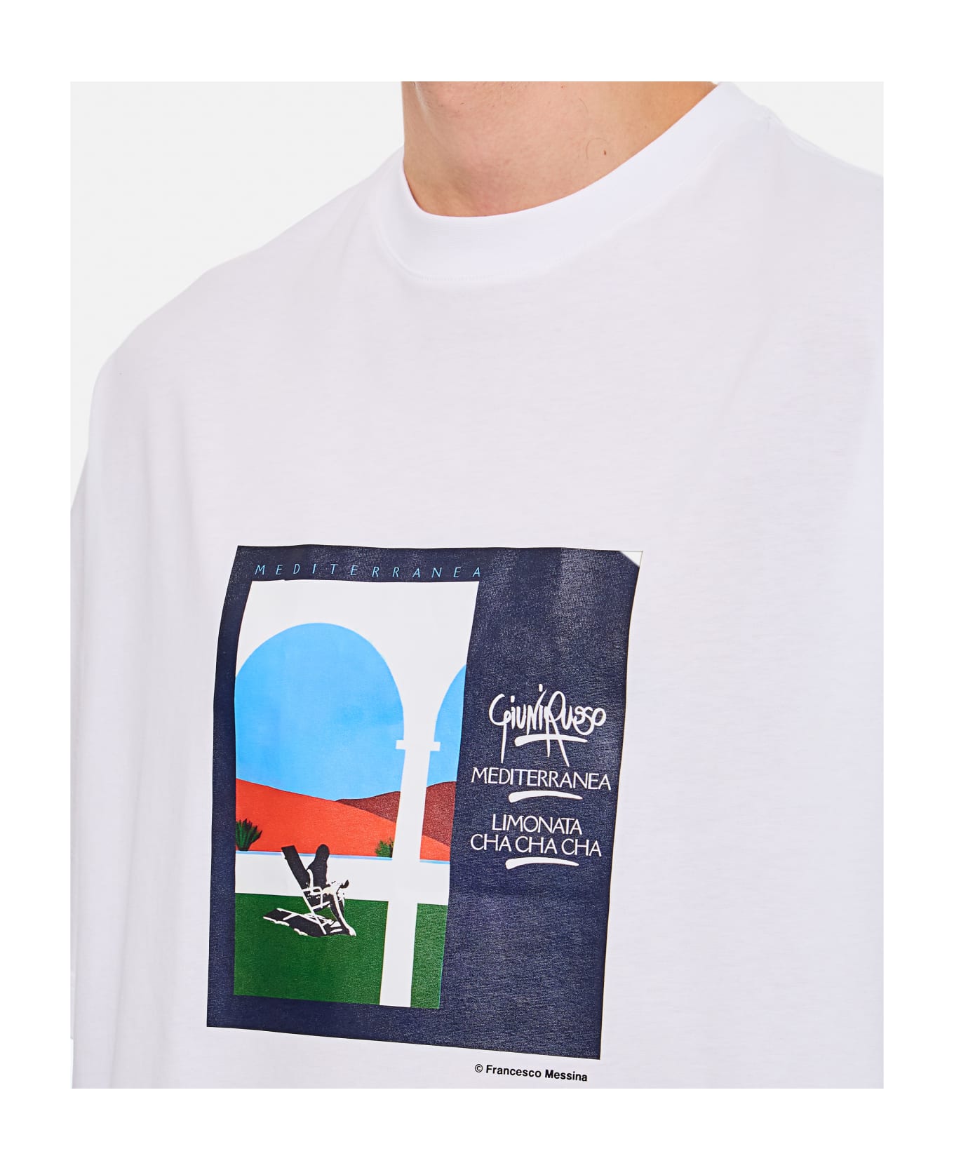 Jacquemus Printed Cotton T-shirt - White