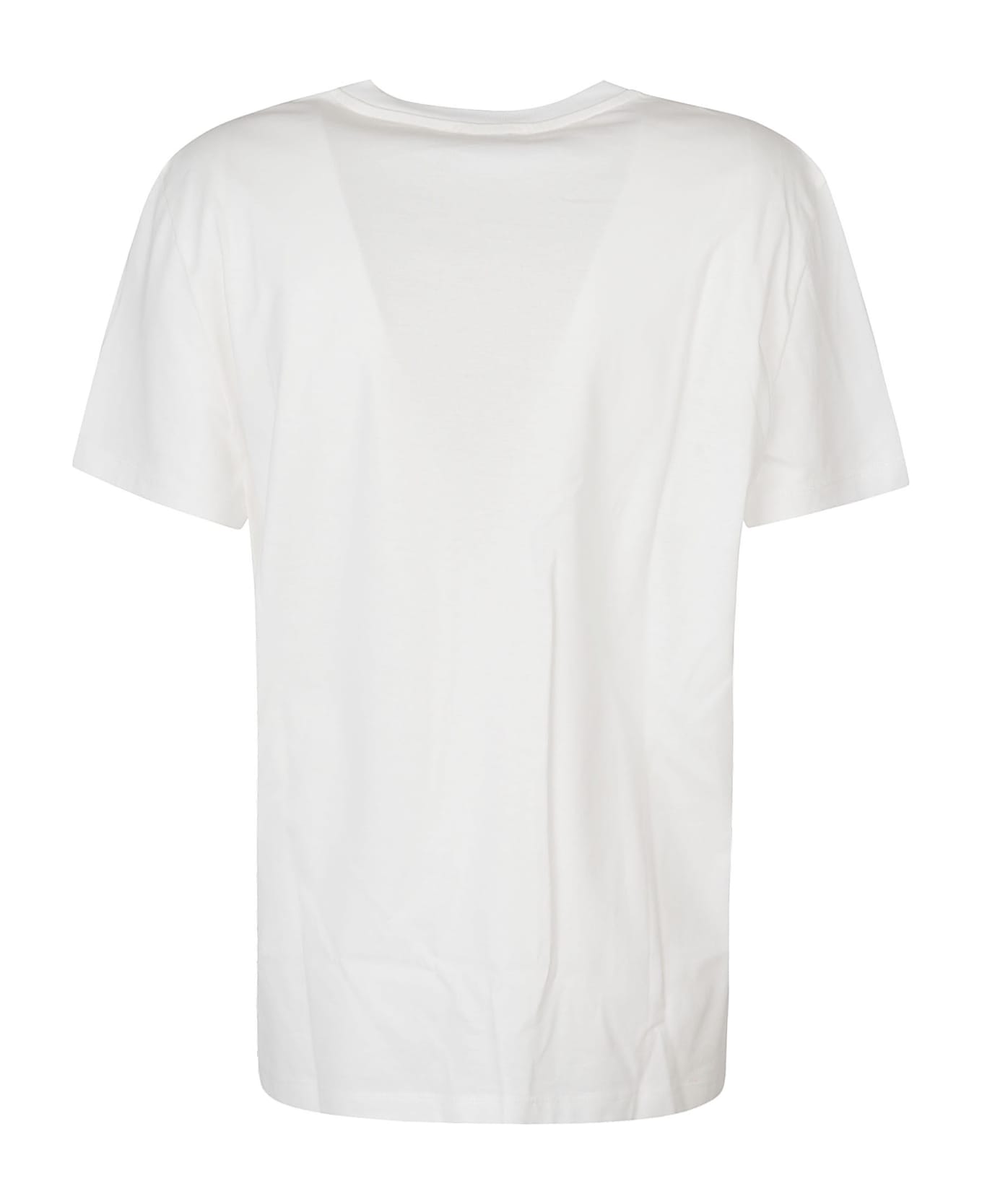 Max Mara Embroidered Regular T-shirt - White/Ivory