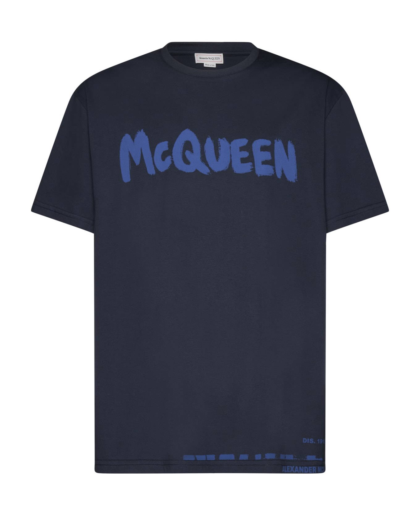 Alexander McQueen Printed T-shirt - Navy/cobalt