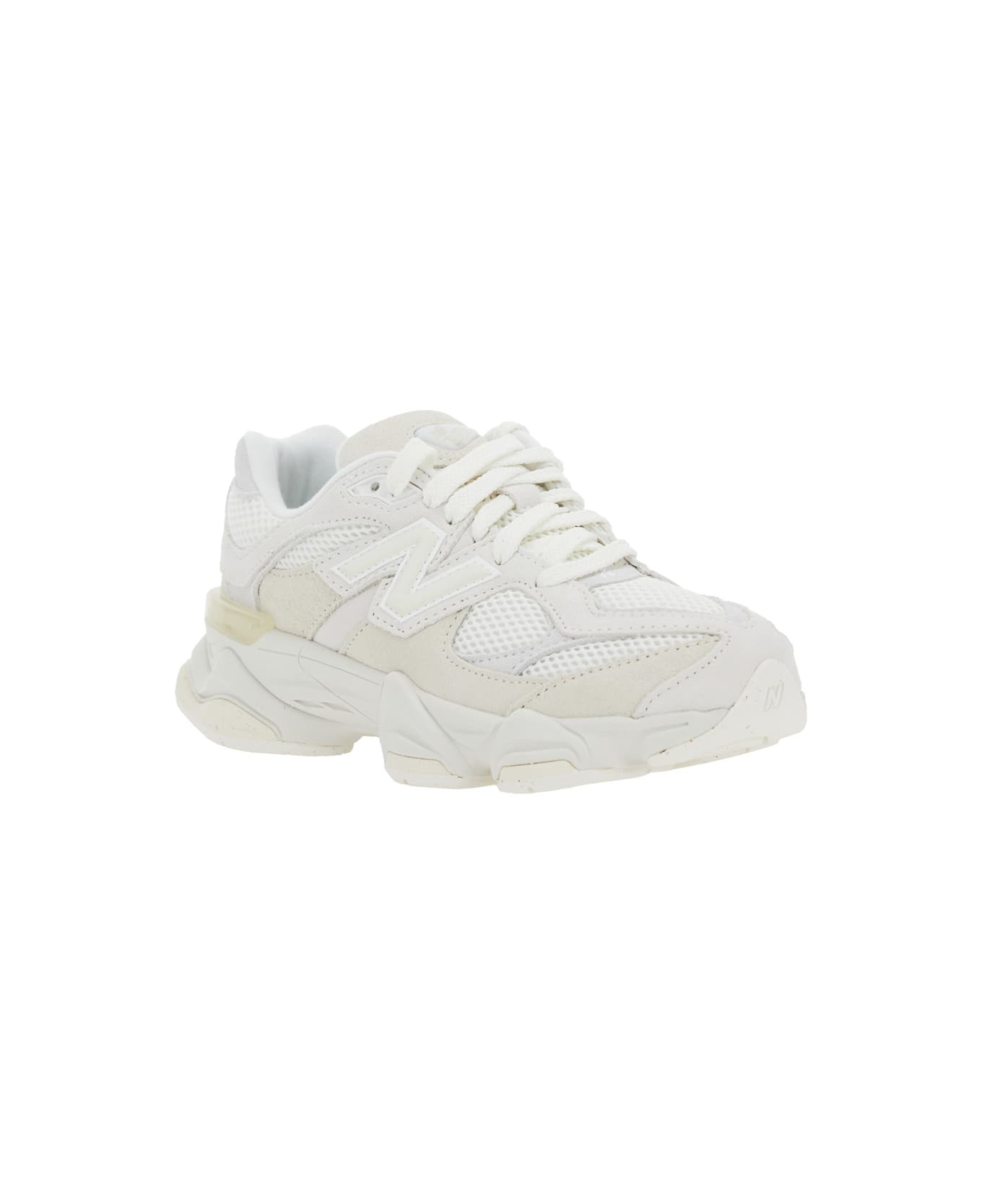 New Balance 
9060
 White Sneakers With Lateral Logo In Suede Unisex - White