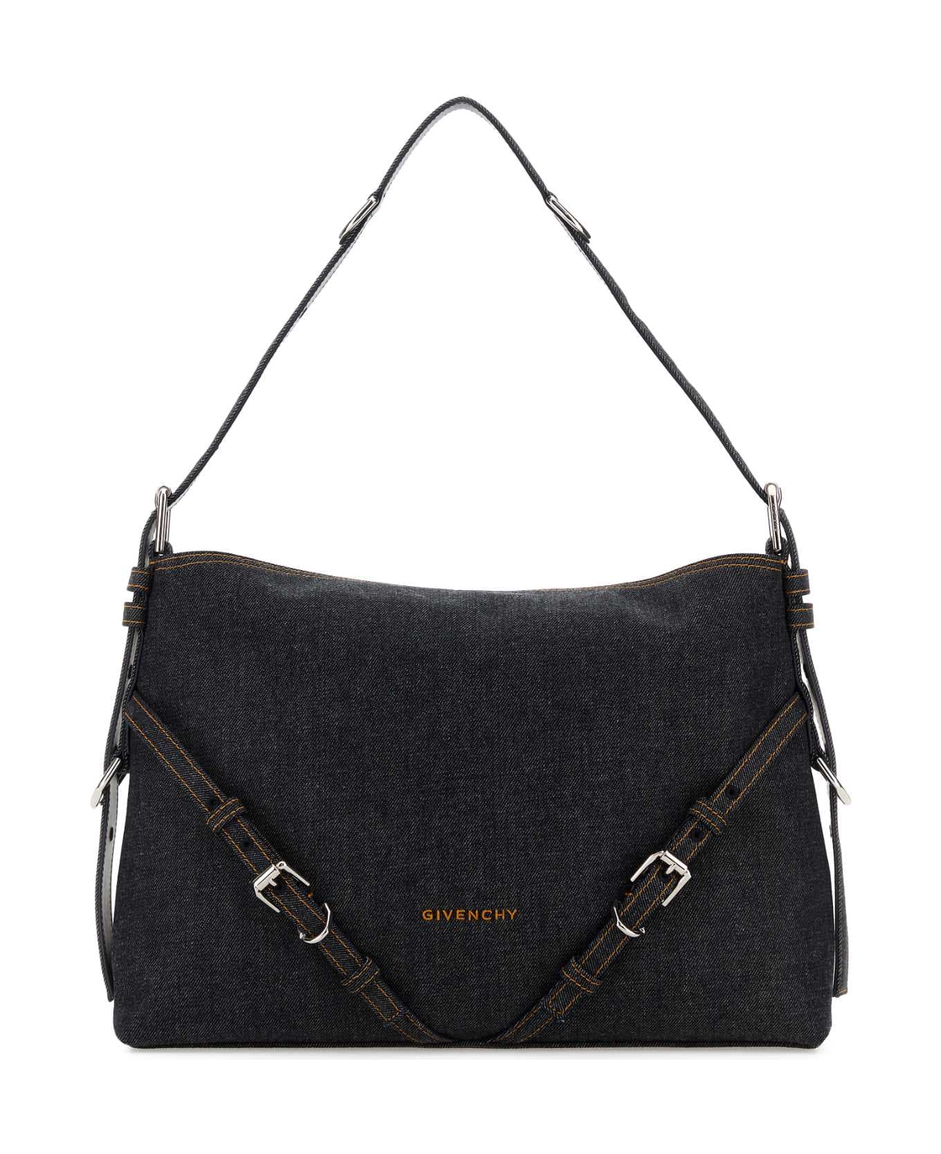 Givenchy Denim Medium Voyou Shoulder Bag - INDIGOBLUE