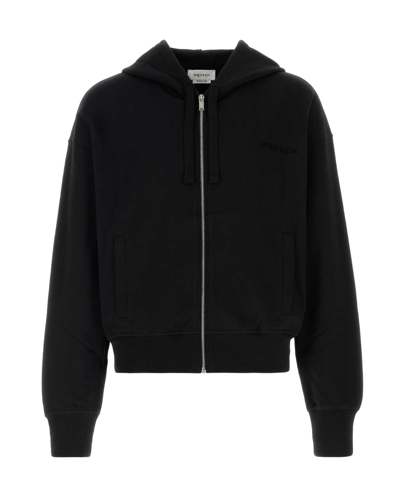 Alexander McQueen Black Cotton Sweatshirt - BLACK