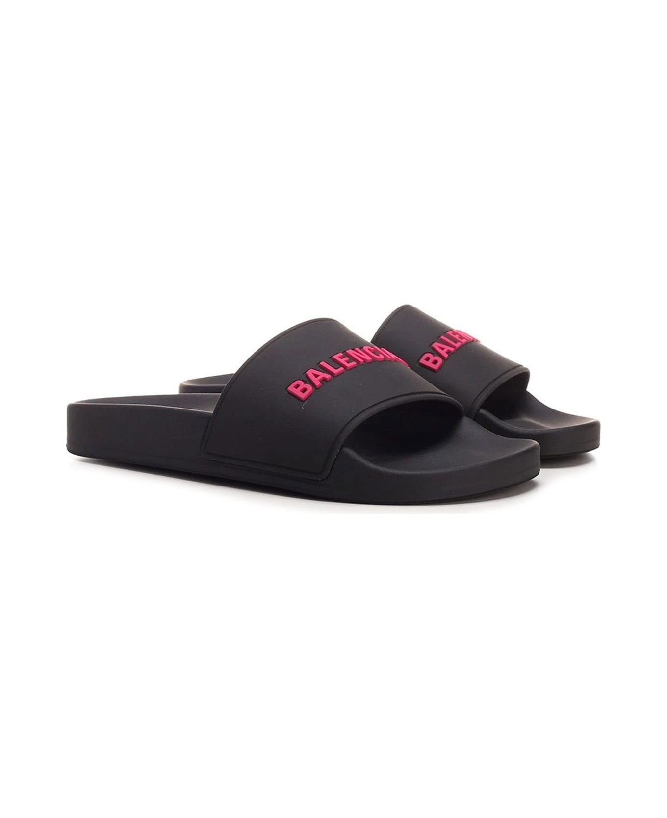 Balenciaga Balenciaga Slides With Logo - BLACK PINK