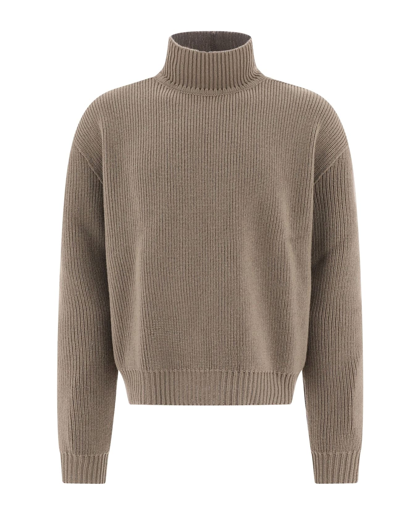 Rick Owens Turtleneck Knitted Jumper - Grigio