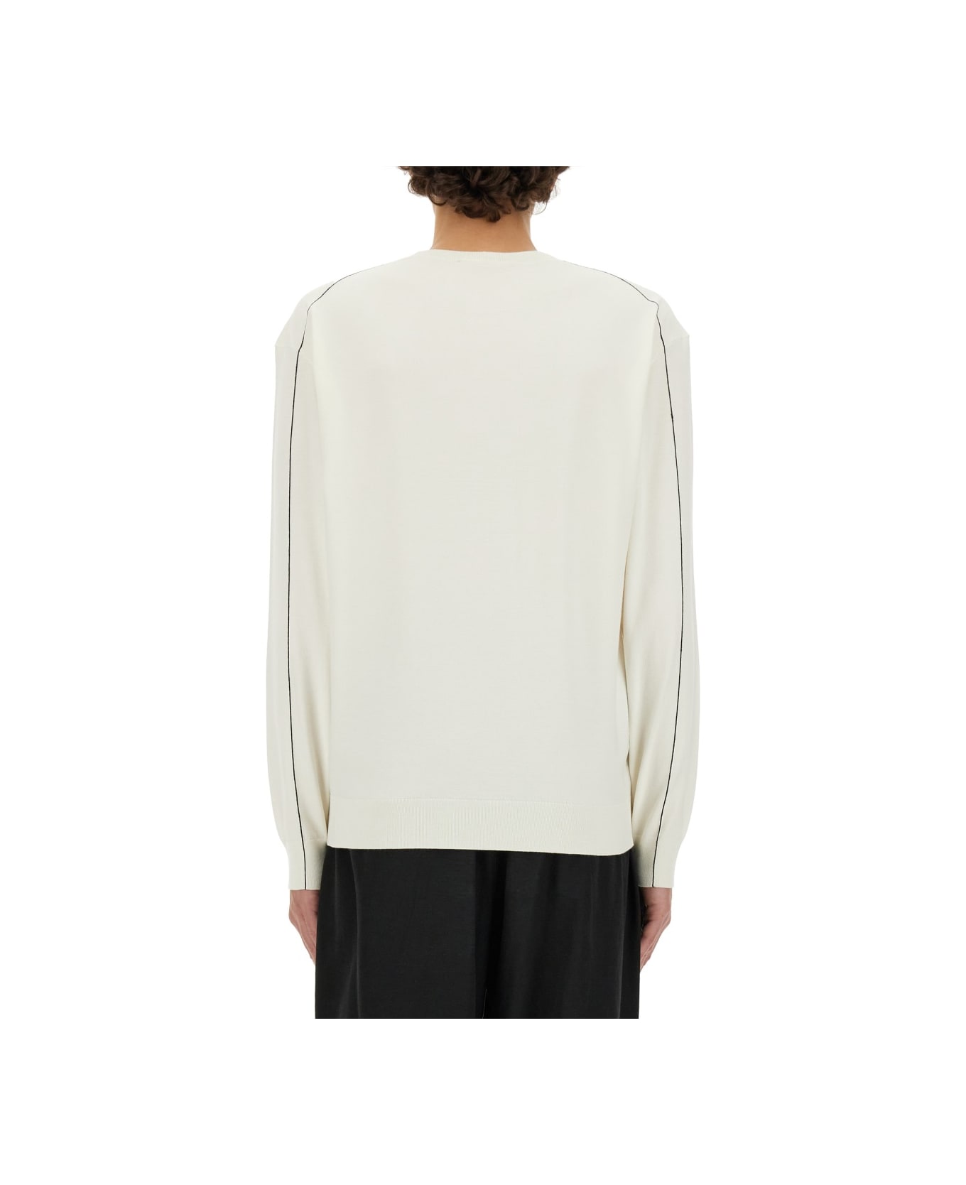Helmut Lang Jersey With Logo - WHITE
