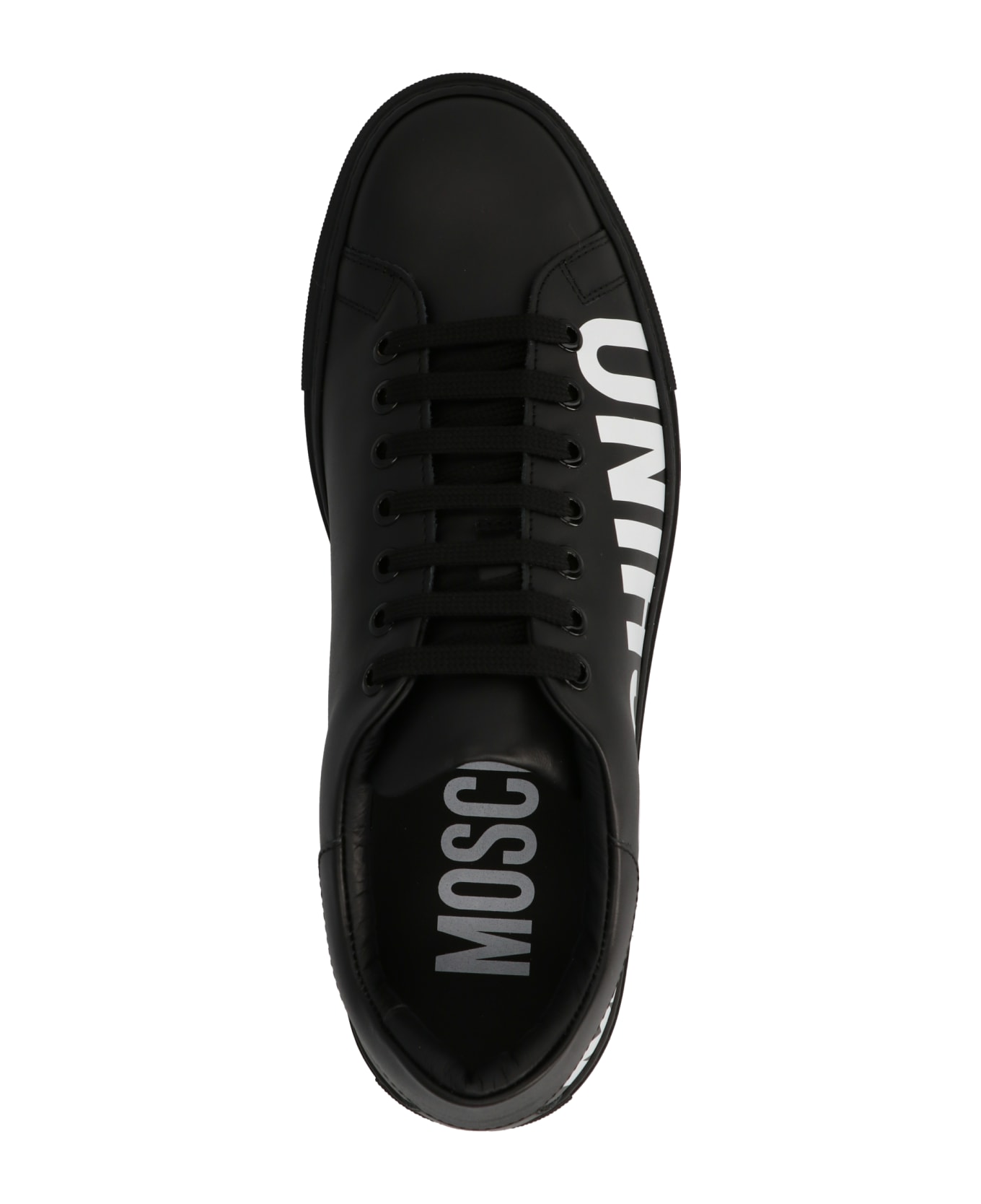 Moschino Logo Print Sneakers - White/Black