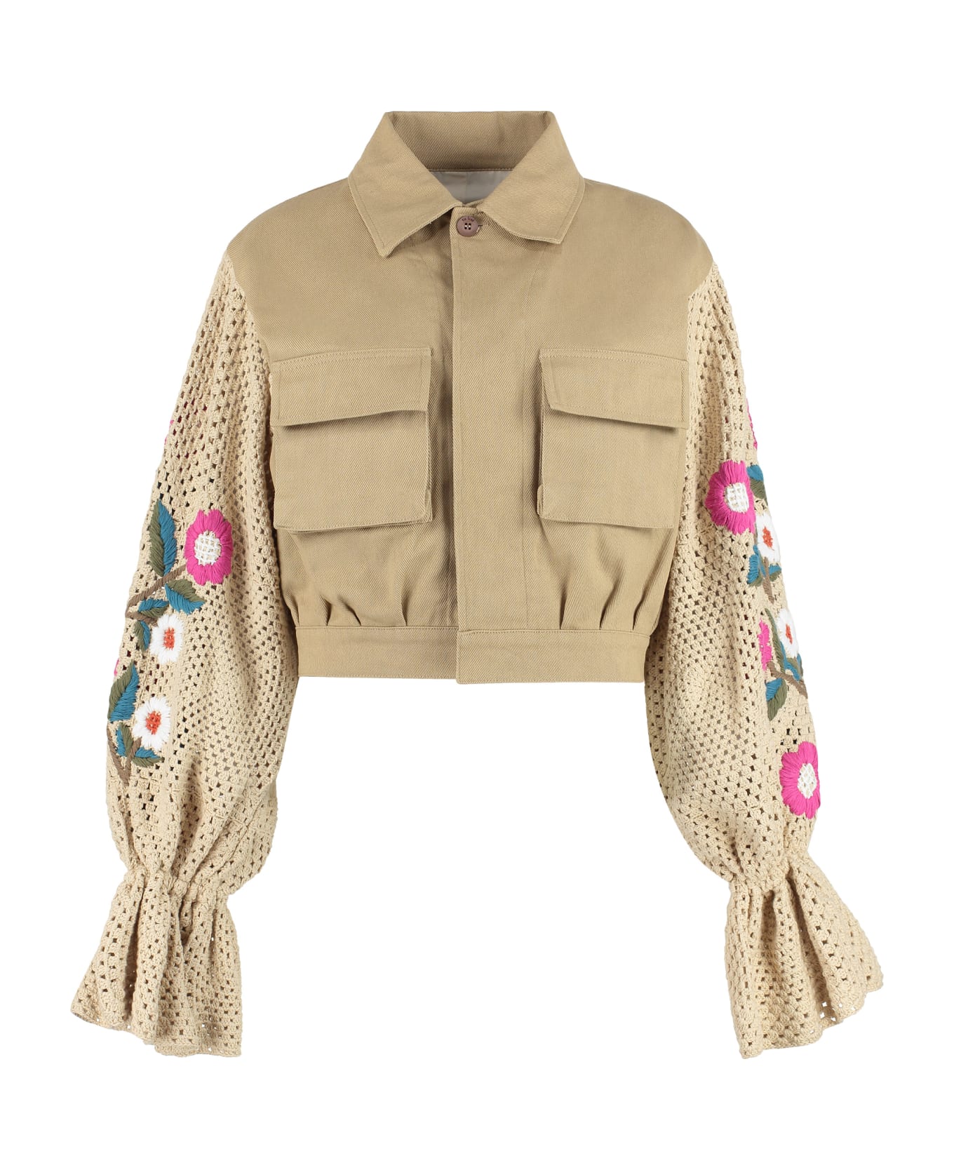 Tu Lizé Embroidered Cotton Jacket - Beige
