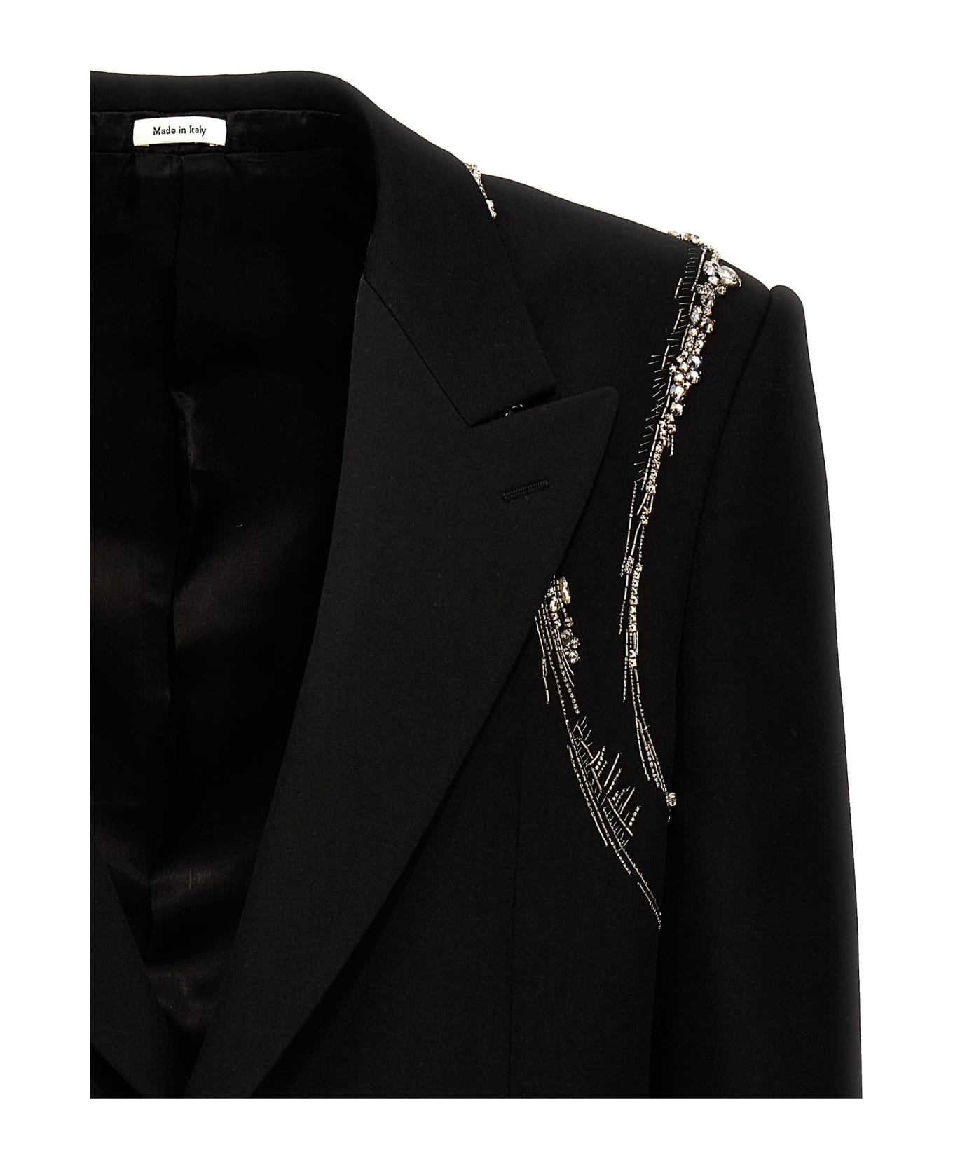Alexander McQueen 'crystal Harness' Blazer - Black ブレザー
