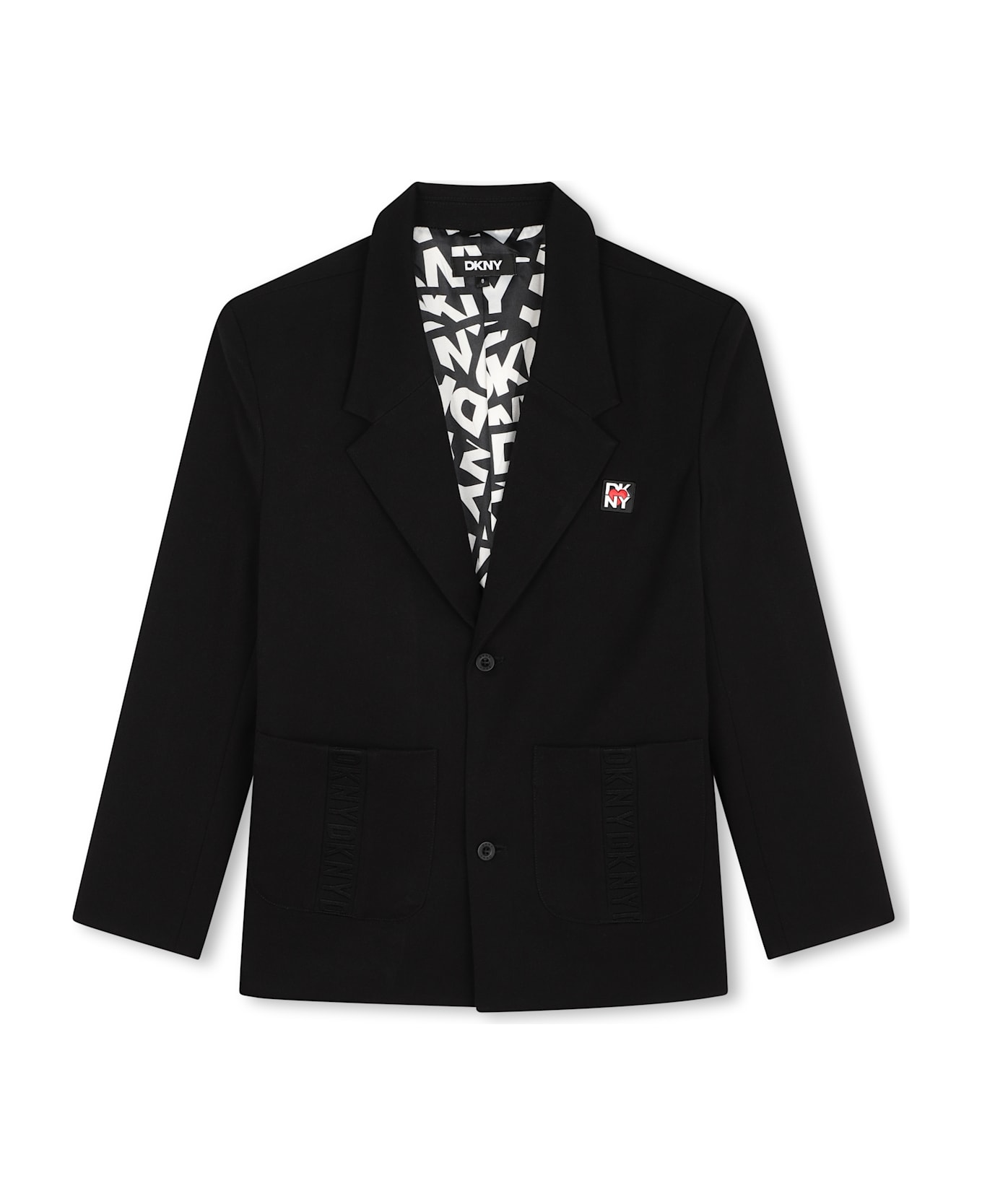 DKNY Blazer Monopetto Con Applicazione - Black