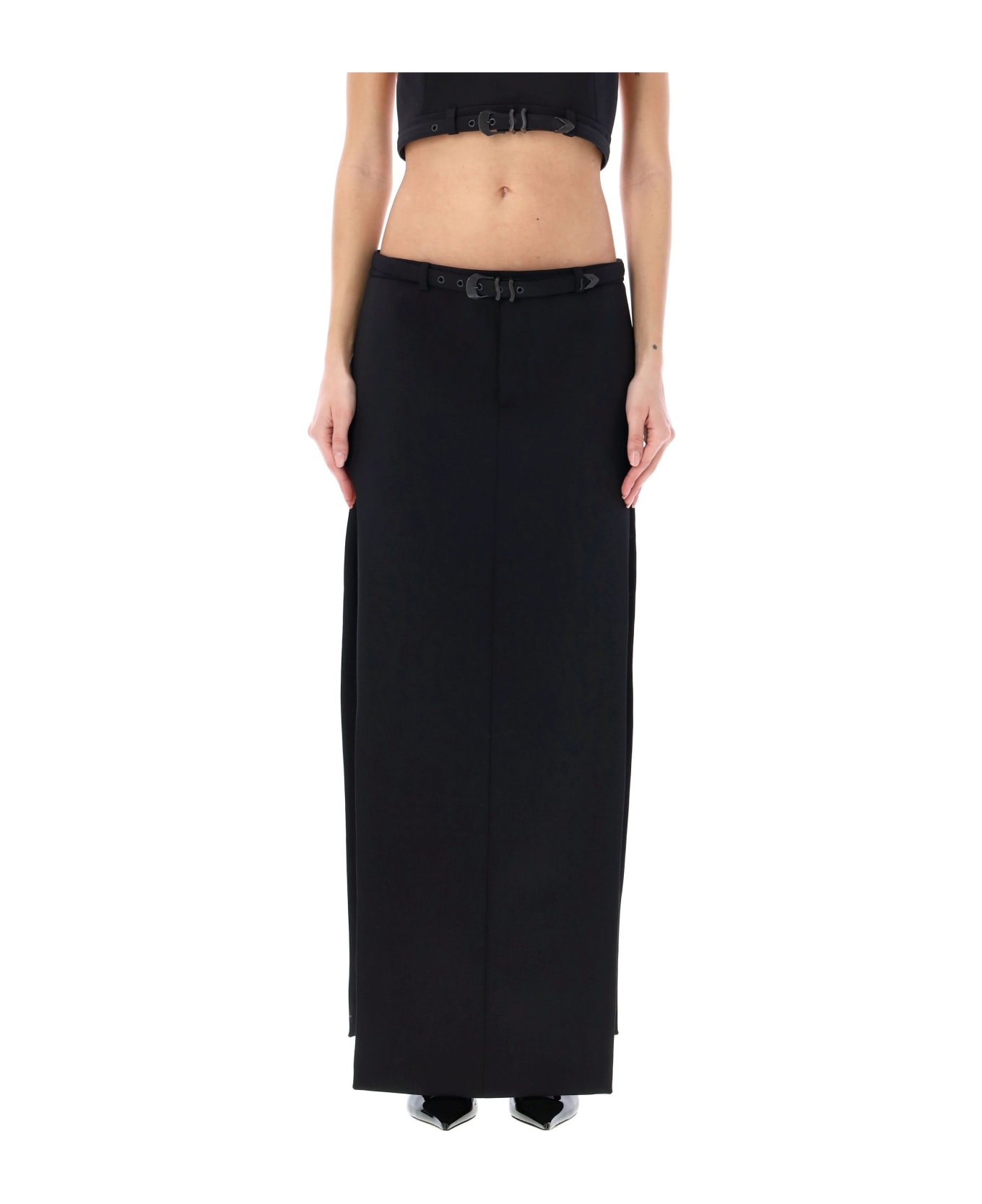 SSHEENA Gola Long Skirt - BLACK