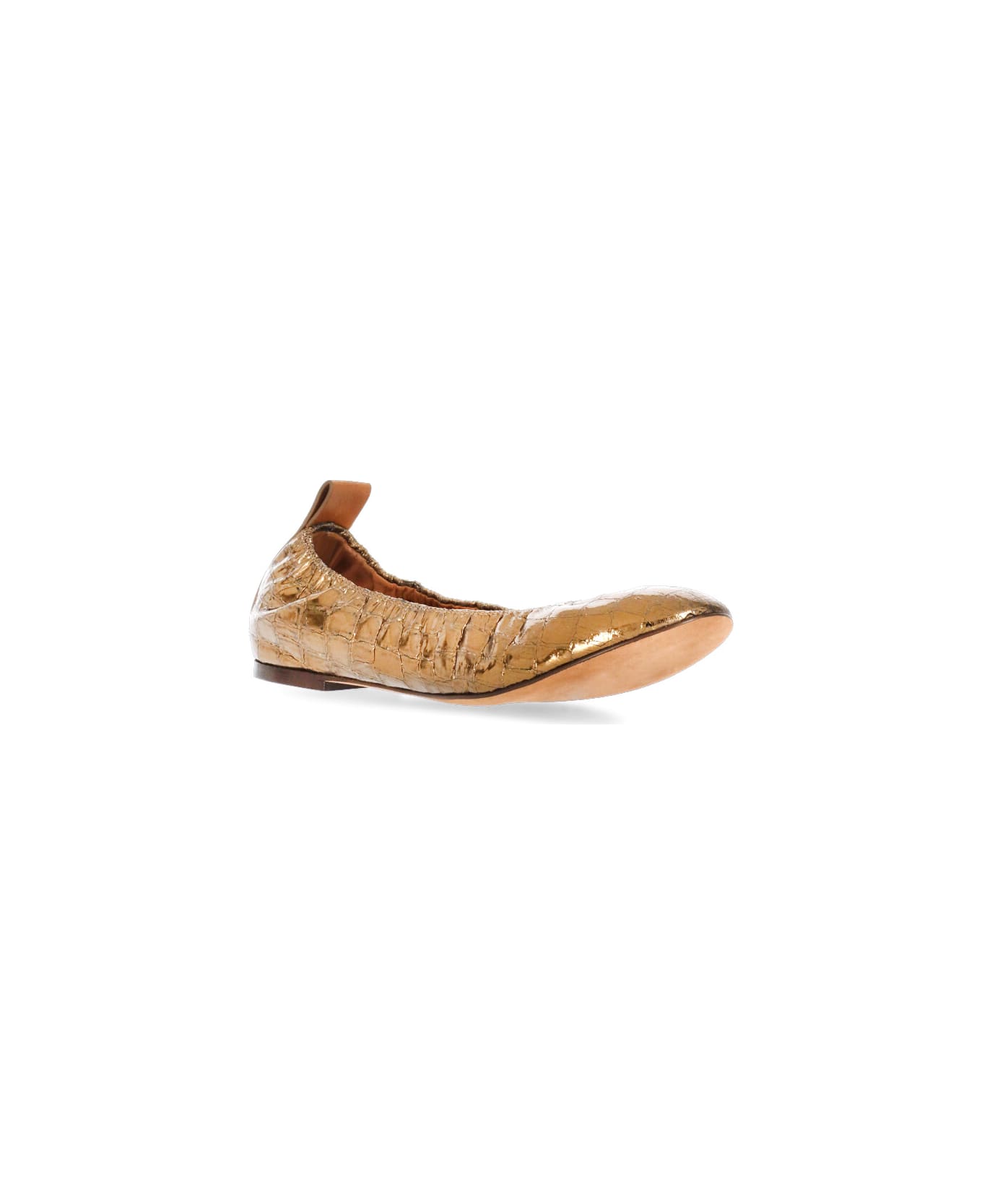 Lanvin Leather Ballet Shoes - Golden