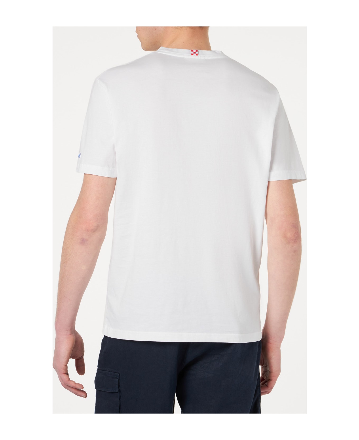 MC2 Saint Barth Man T-shirt With Only With Aperol Front Embroidery | Aperol Special Edition - WHITE