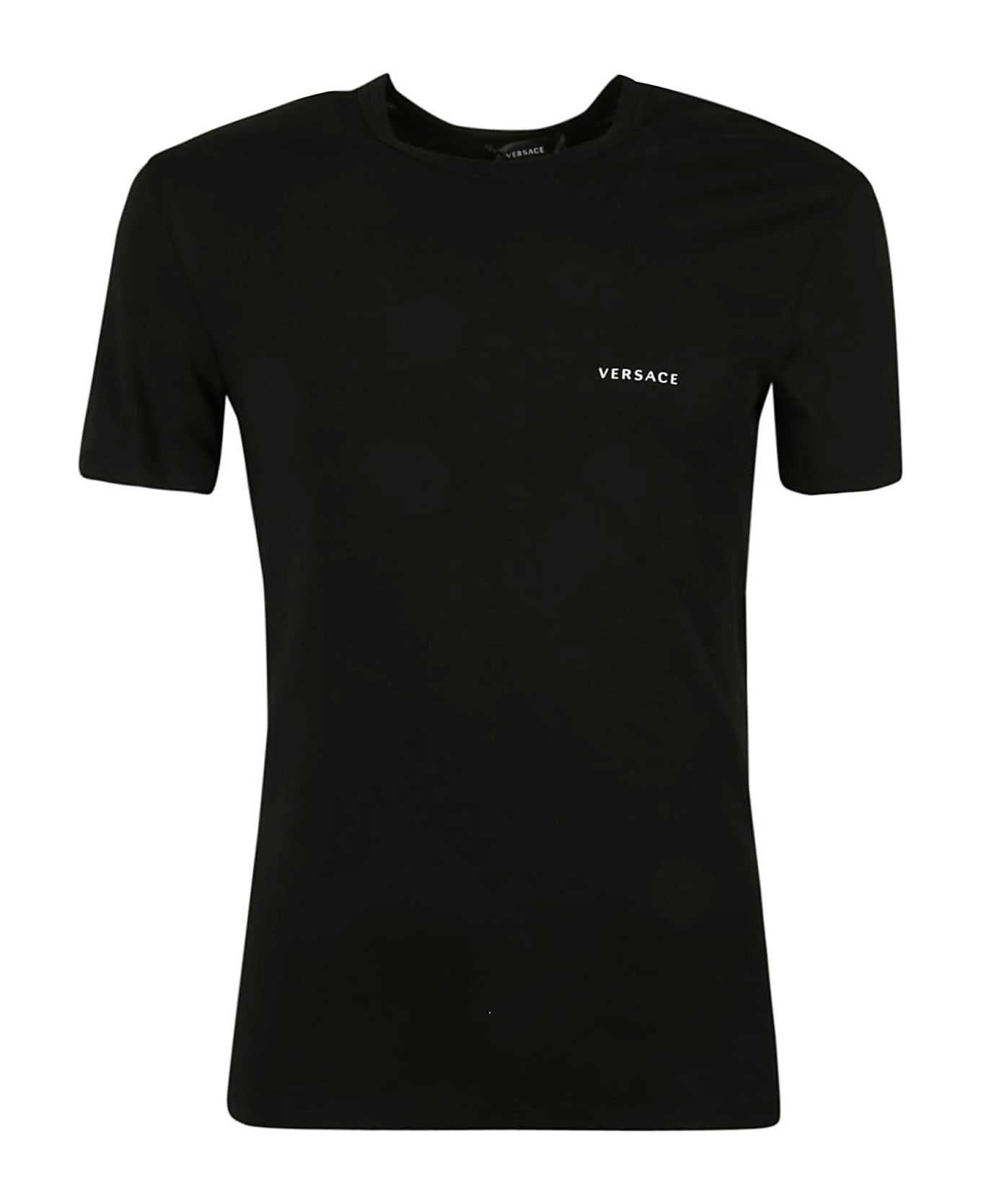 Versace Slim Fit Logo T-shirt - Black シャツ