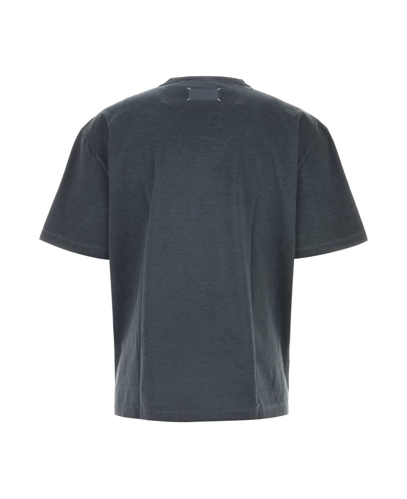 Maison Margiela Dark Grey Cotton Oversize T-shirt - ANTRACITE