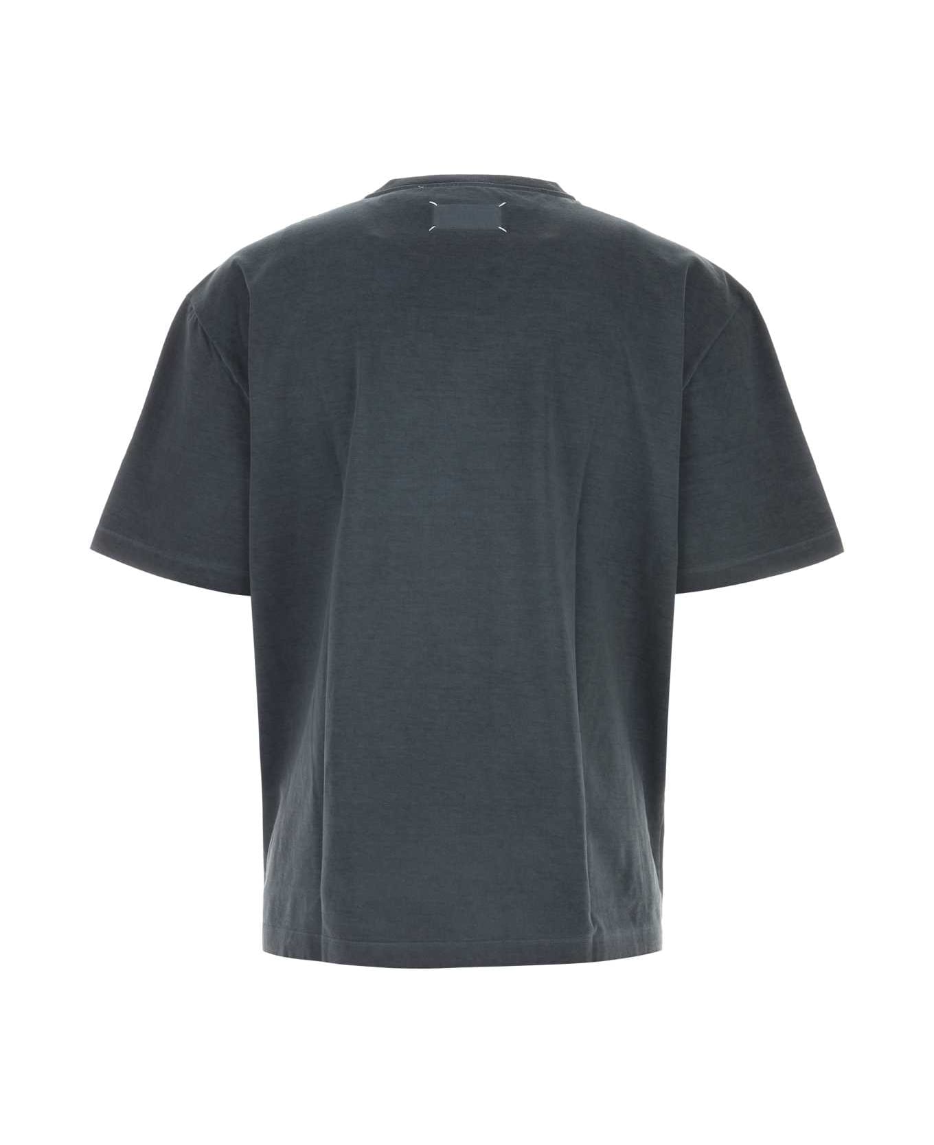 Maison Margiela Dark Grey Cotton Oversize T-shirt - Anthracite