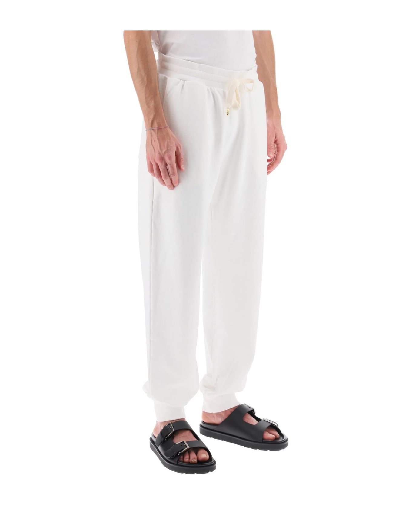 Casablanca White Cotton Pants - CASA WAY (White)