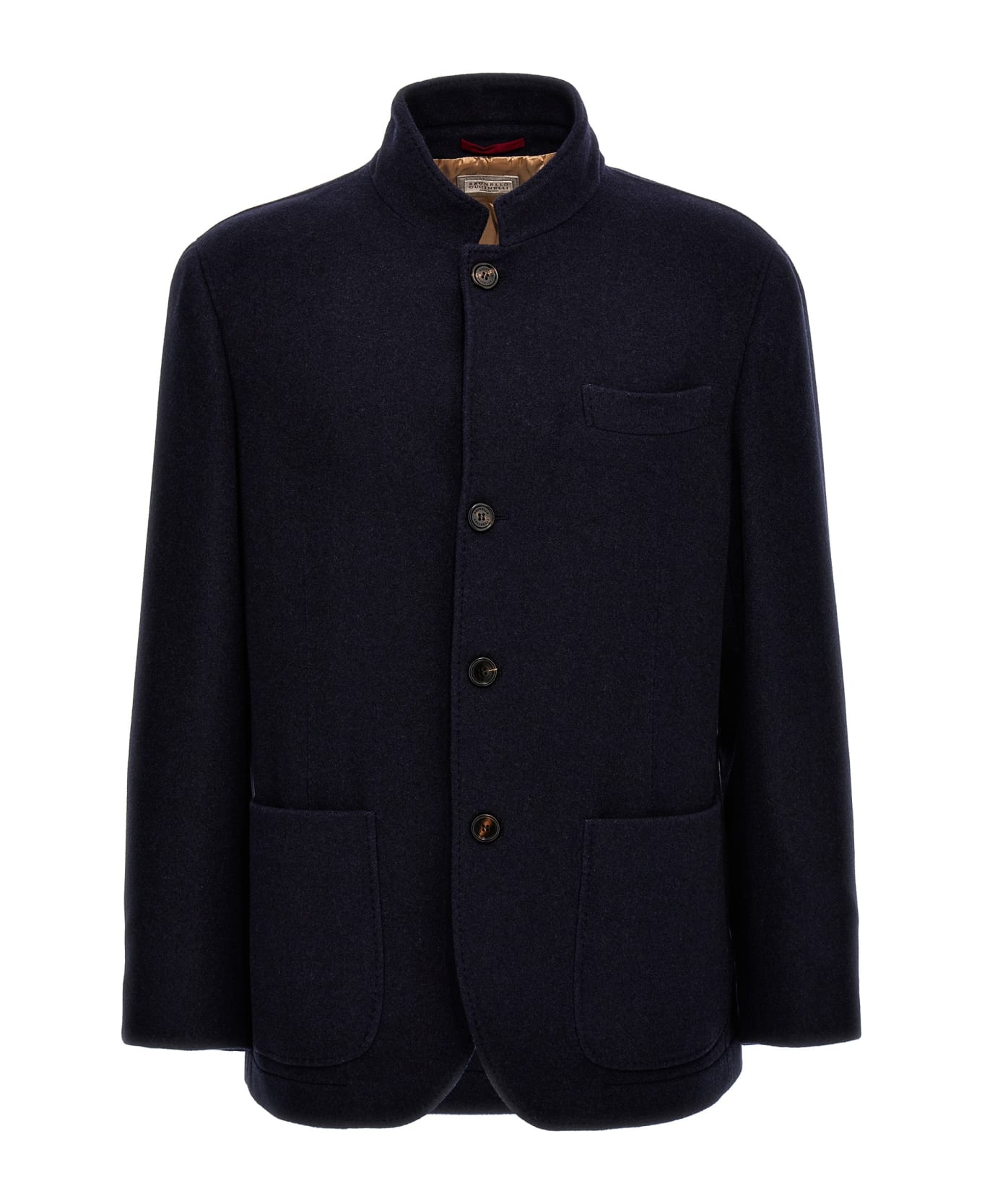 Brunello Cucinelli Single-breasted Cashmere Jacket - Blu ジャケット