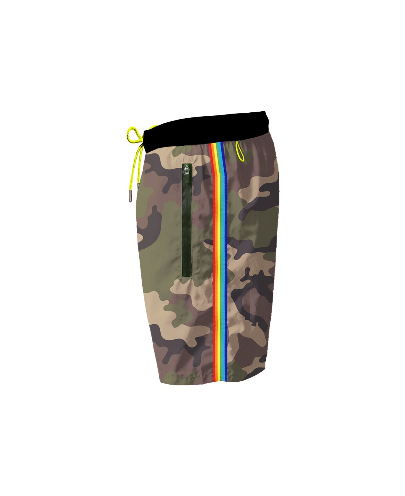 MC2 Saint Barth Light Fabric Man Swim Shorts With Zipped Pockets - GREEN スイムトランクス