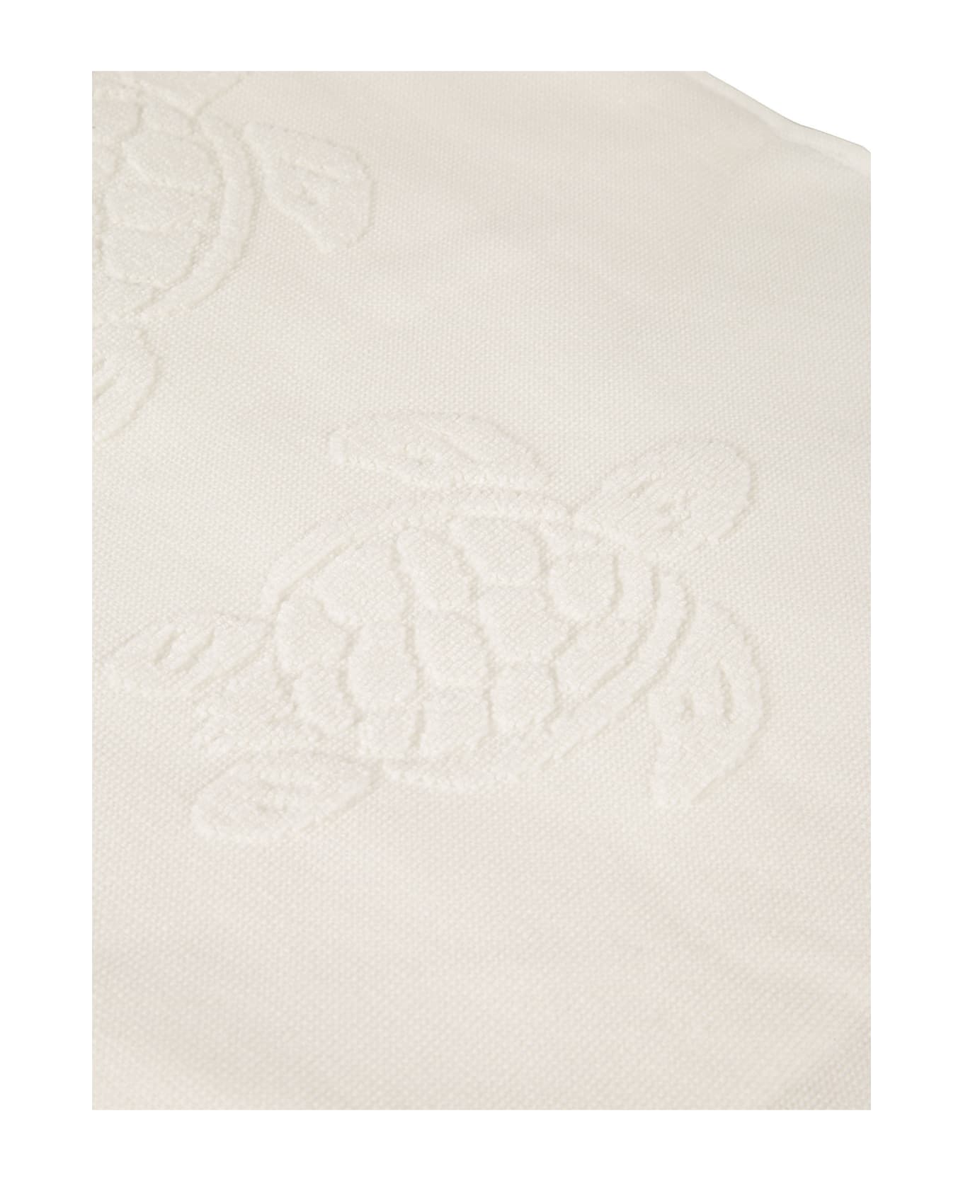 Vilebrequin Turtle Embroidered Towel - White タオル