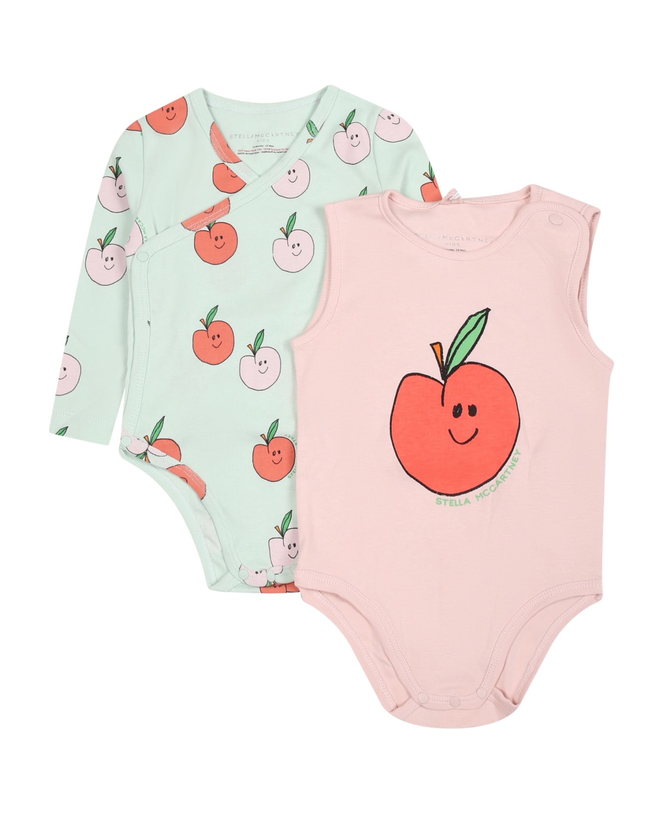 Stella McCartney Kids Multicolor Set For Baby Girl With Apples - Multicolor