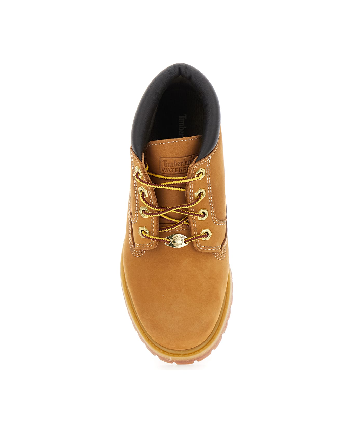 Timberland 'nellie Mid Chukka' Beige Ankle Boots With Embossed Logo On The Side And Padded Rear In Leather Woman - Beige