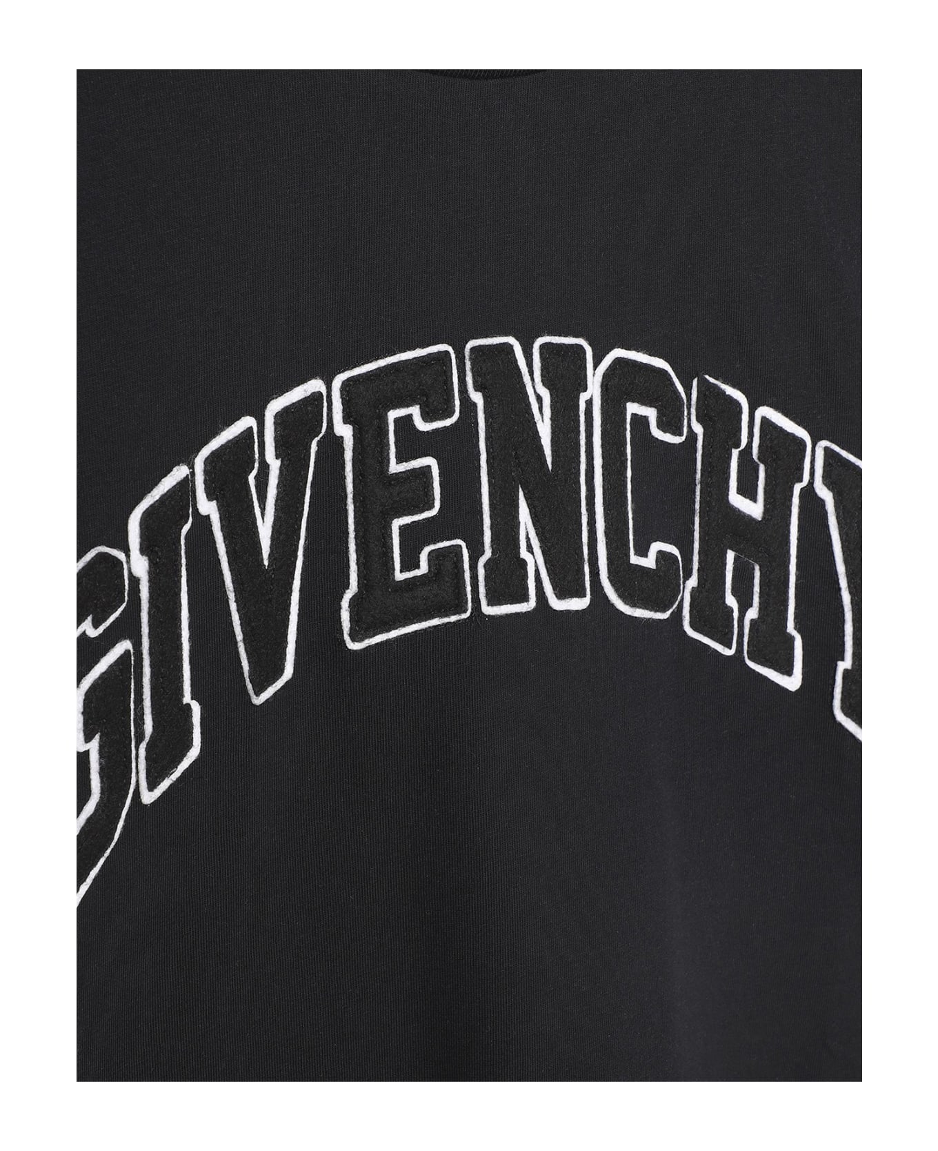 Givenchy Black T-shirt With Applied Arch Logo - B Nero Tシャツ＆ポロシャツ