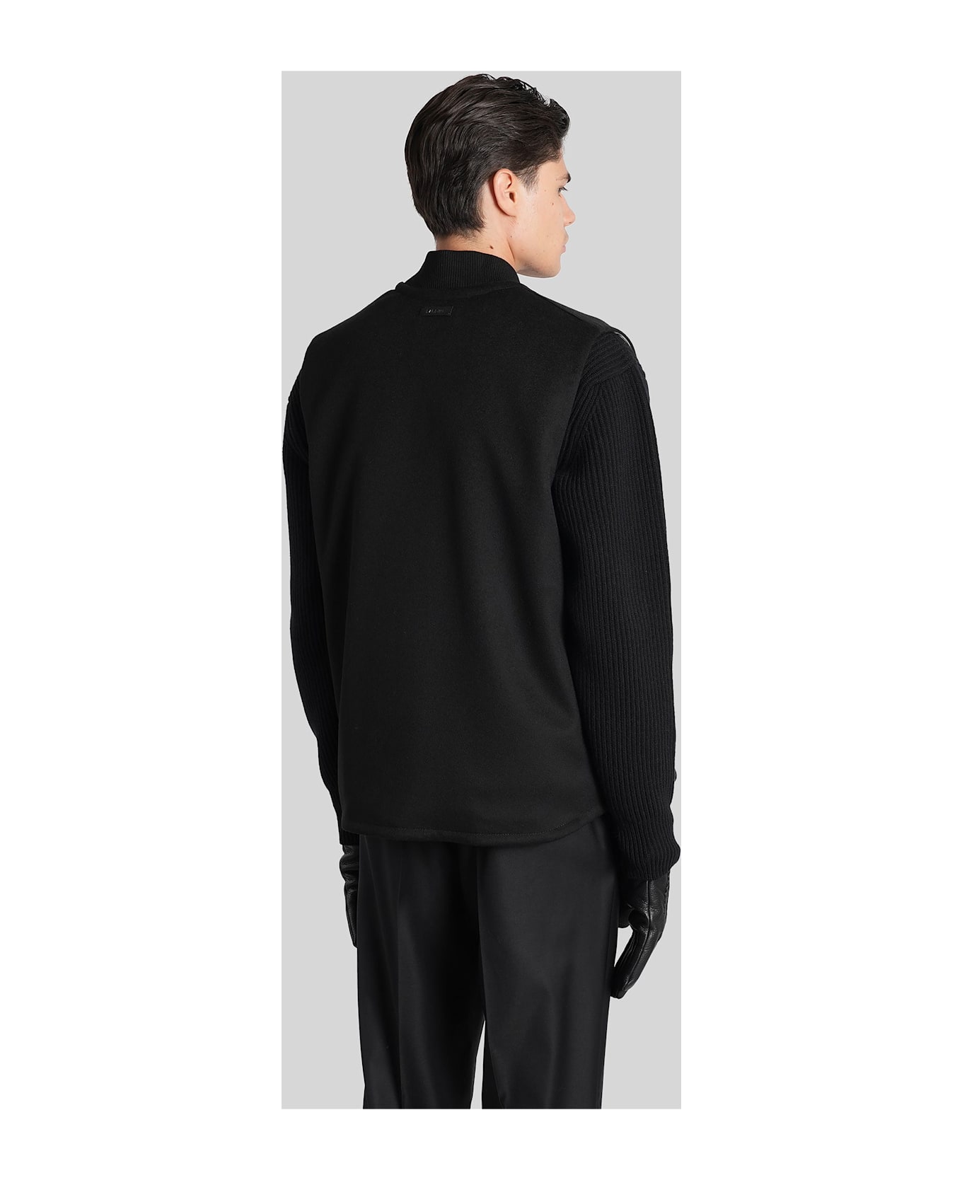 Lardini Vest In Black Wool - black