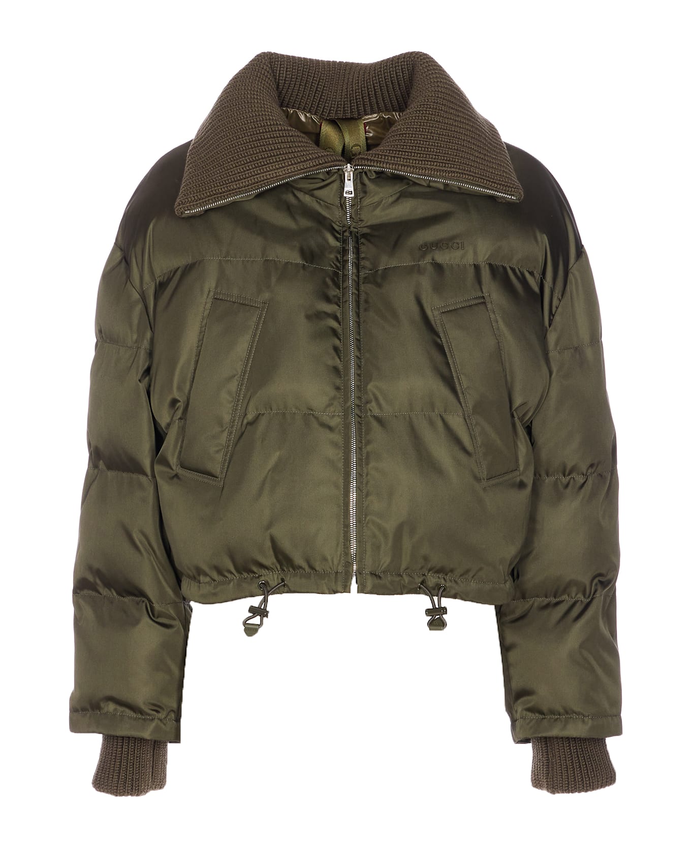 Gucci Cropped Bomber - Green