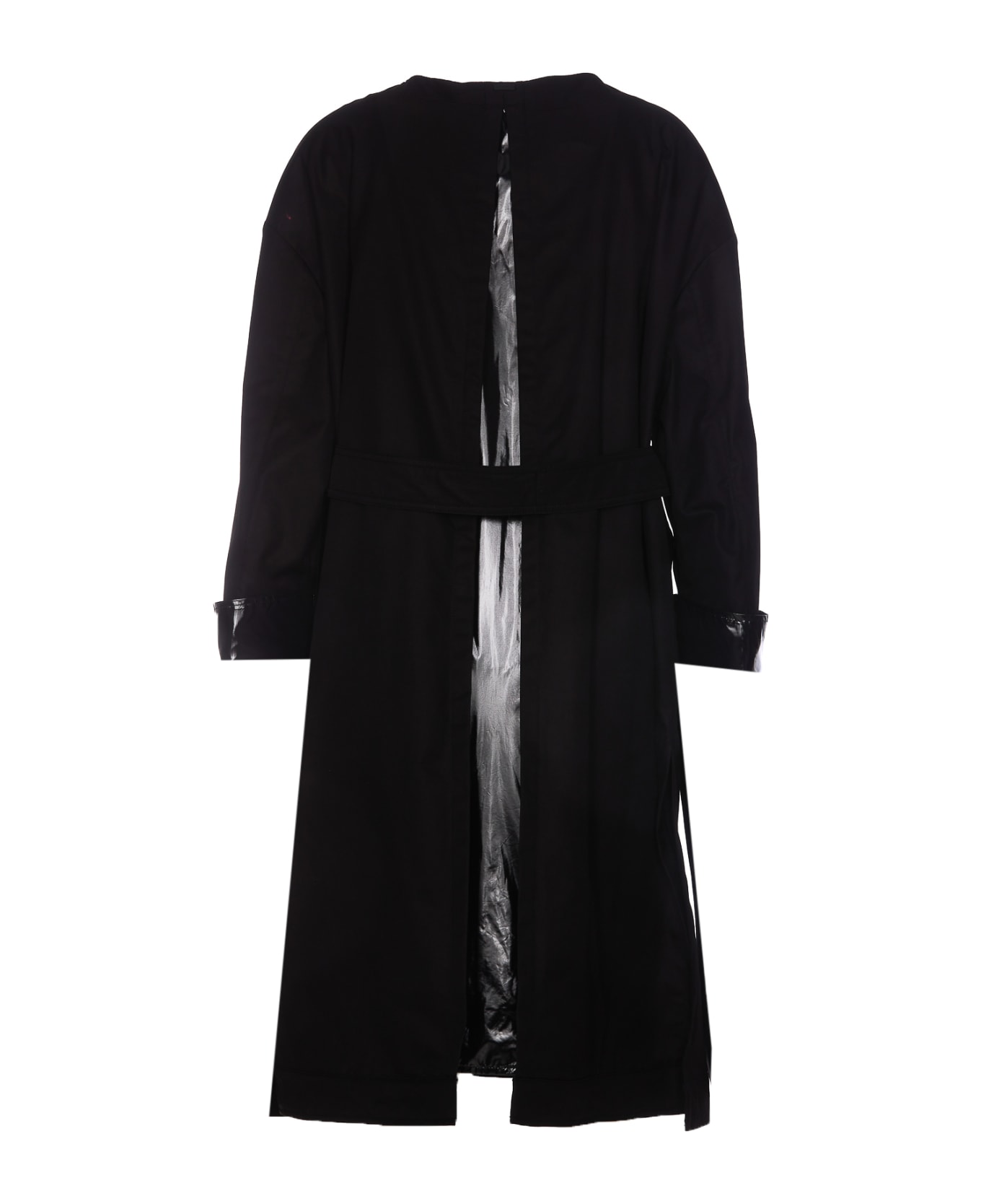 Herno Single Breasted Long Coat - Black