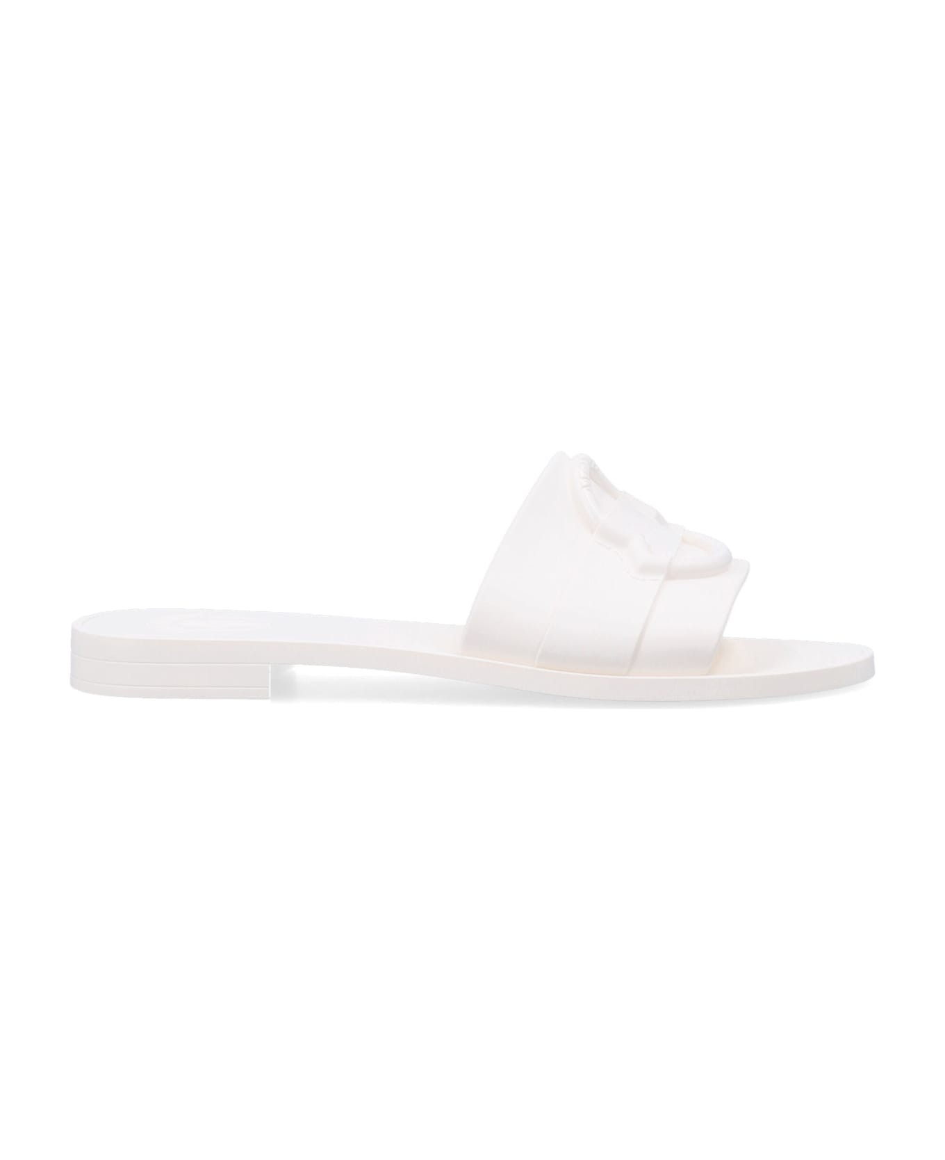 Moncler Mon Slides Shoes - White