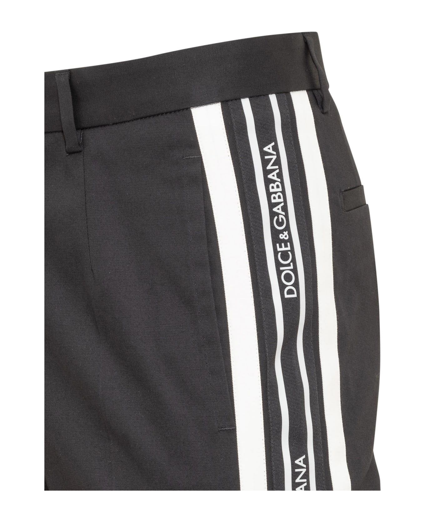 Dolce & Gabbana Cotton Blend Pants - NERO