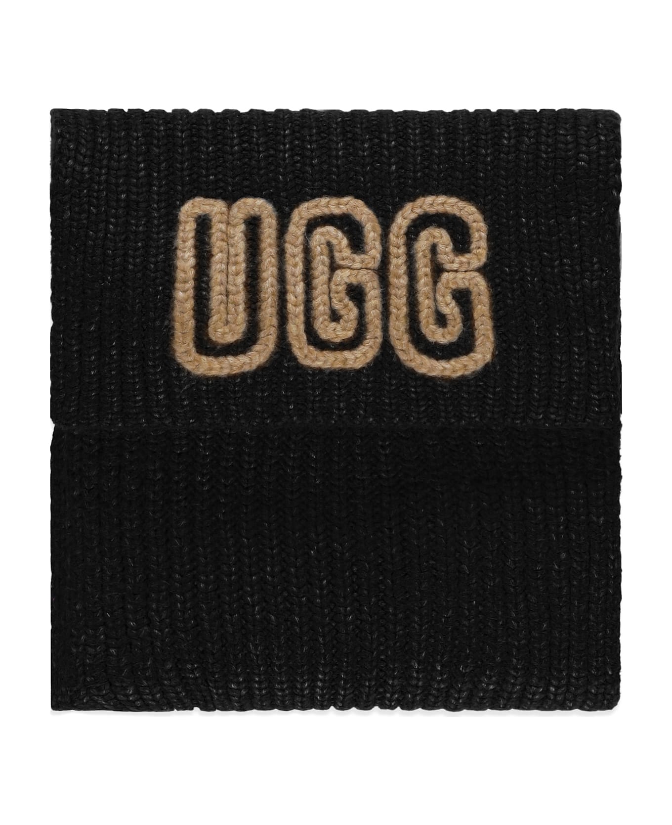 UGG Scarf With Logo - Black