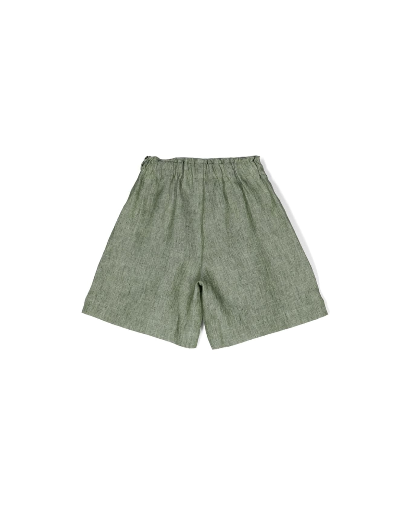 Il Gufo Shorts In Lino - Green