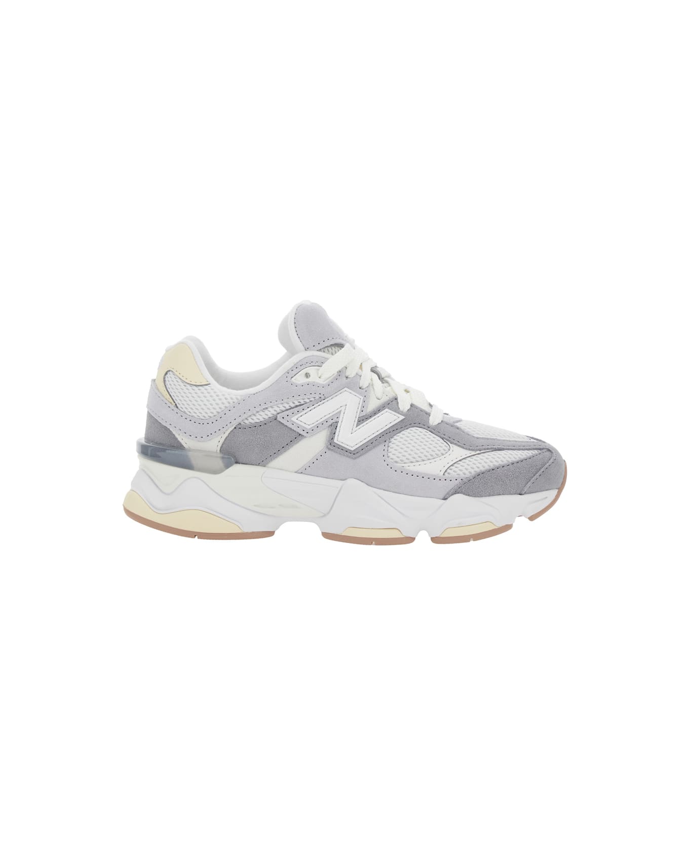 New Balance 
9060
 Grey Sneakers With Lateral Logo In Suede Unisex - Grey
