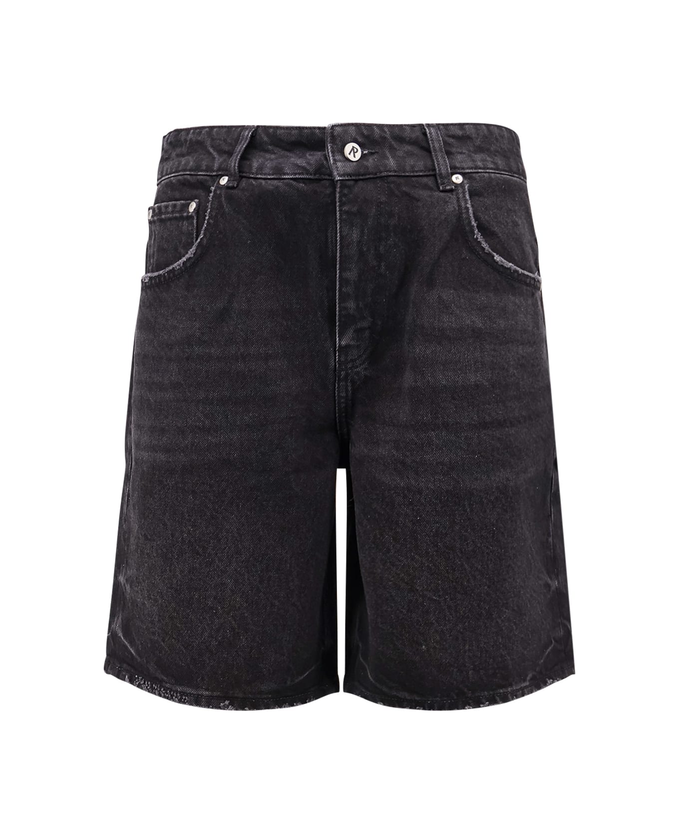 REPRESENT Tailored Stone-washed Denim Bermuda Shorts