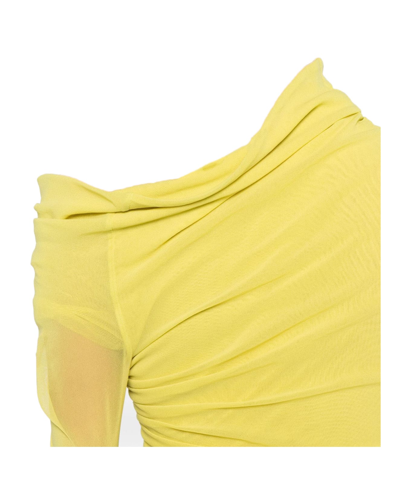 Philosophy di Lorenzo Serafini Yellow Asymmetric Midi Dress - Yellow ワンピース＆ドレス