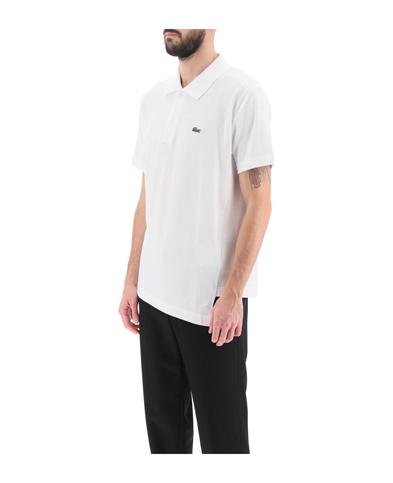 Comme des Garçons Shirt Lacoste Crocodile Polo Shirt - WHITE (White)