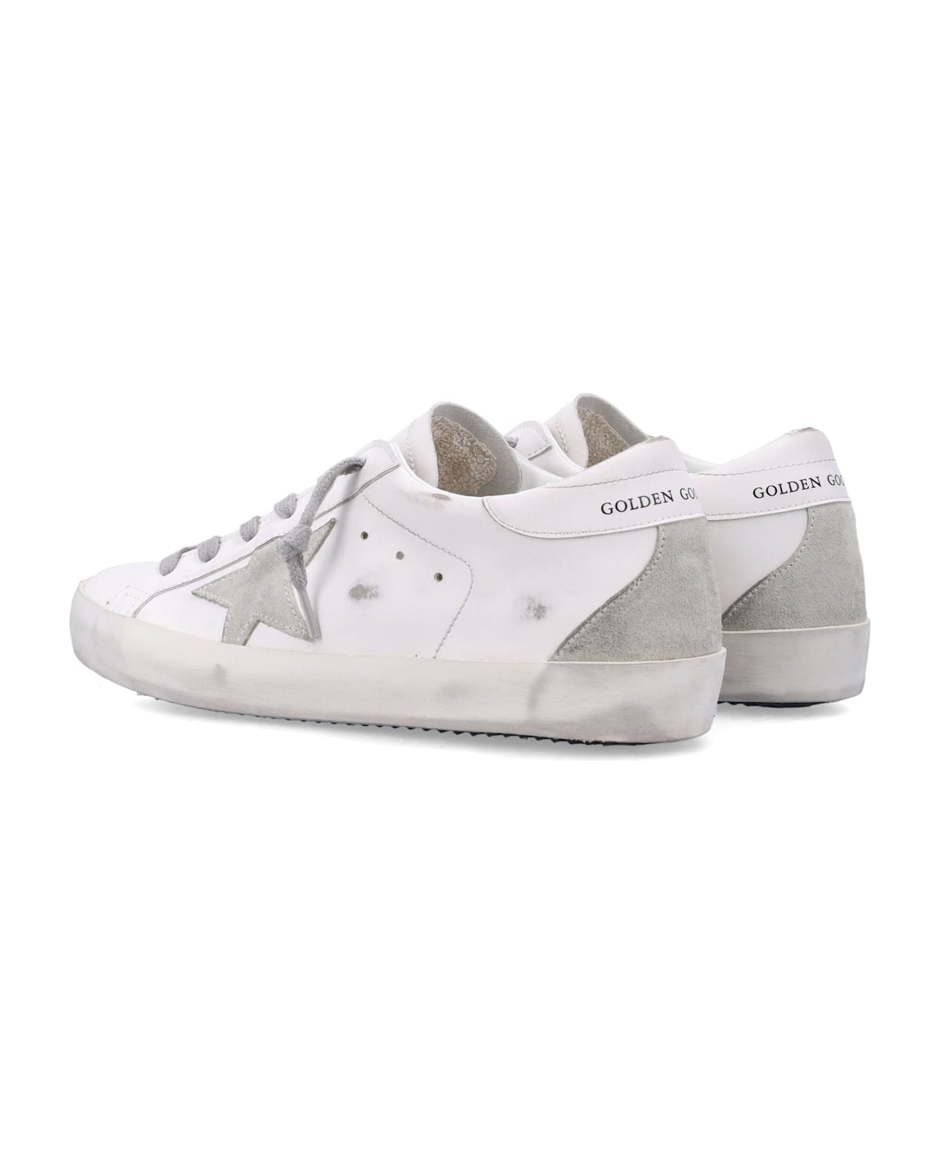 Golden Goose Super-star Bio White Woman's Sneakers With Suede Star - WHITE/ICE